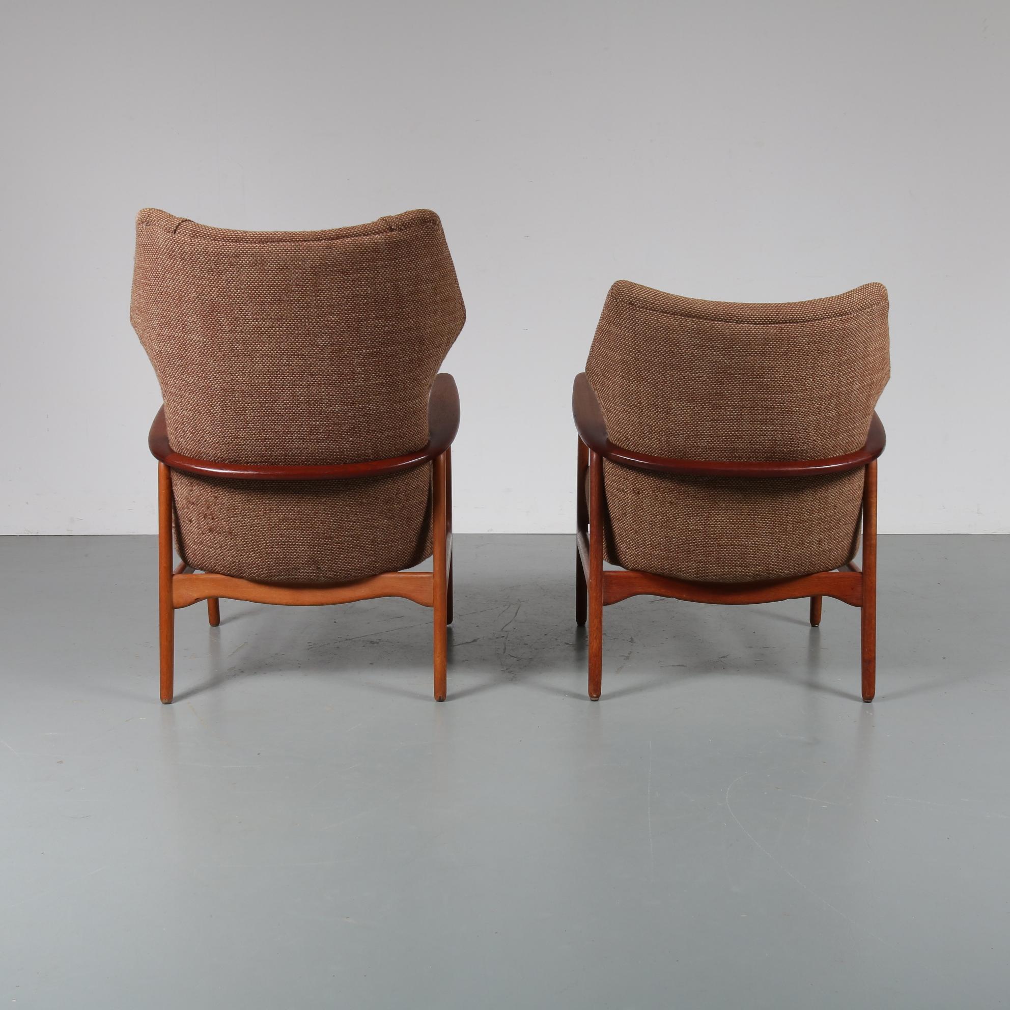 20th Century Set of Two Easy Chairs by Aksel Bender Madsen for Bovenkamp, circa 1950