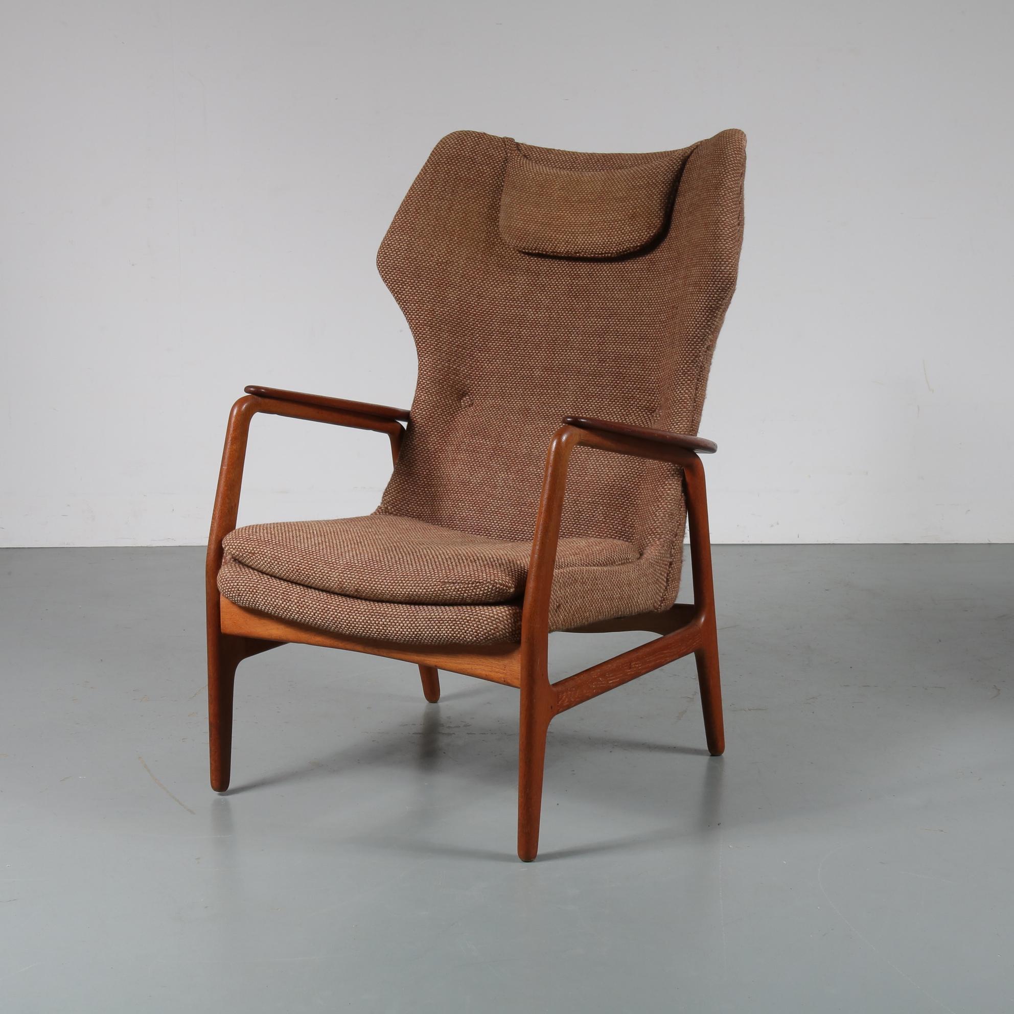 Fabric Set of Two Easy Chairs by Aksel Bender Madsen for Bovenkamp, circa 1950