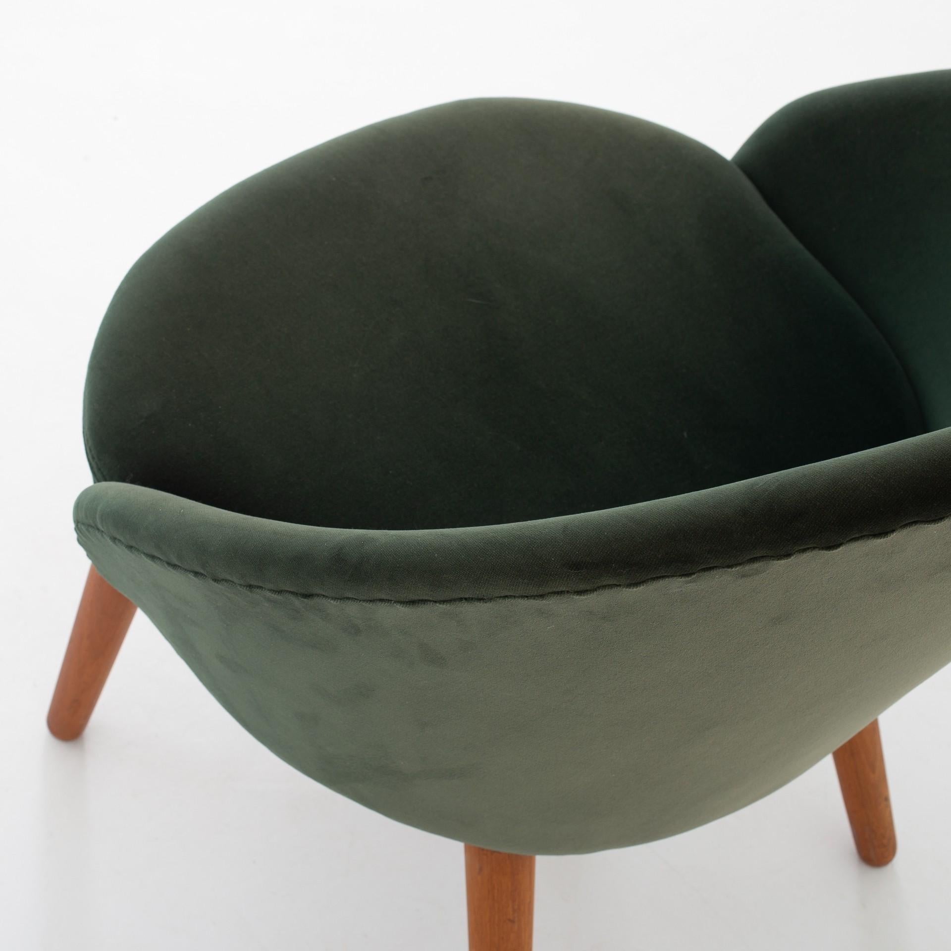 Oiled Set of Two Easy Chairs by Ejvind A. Johansson