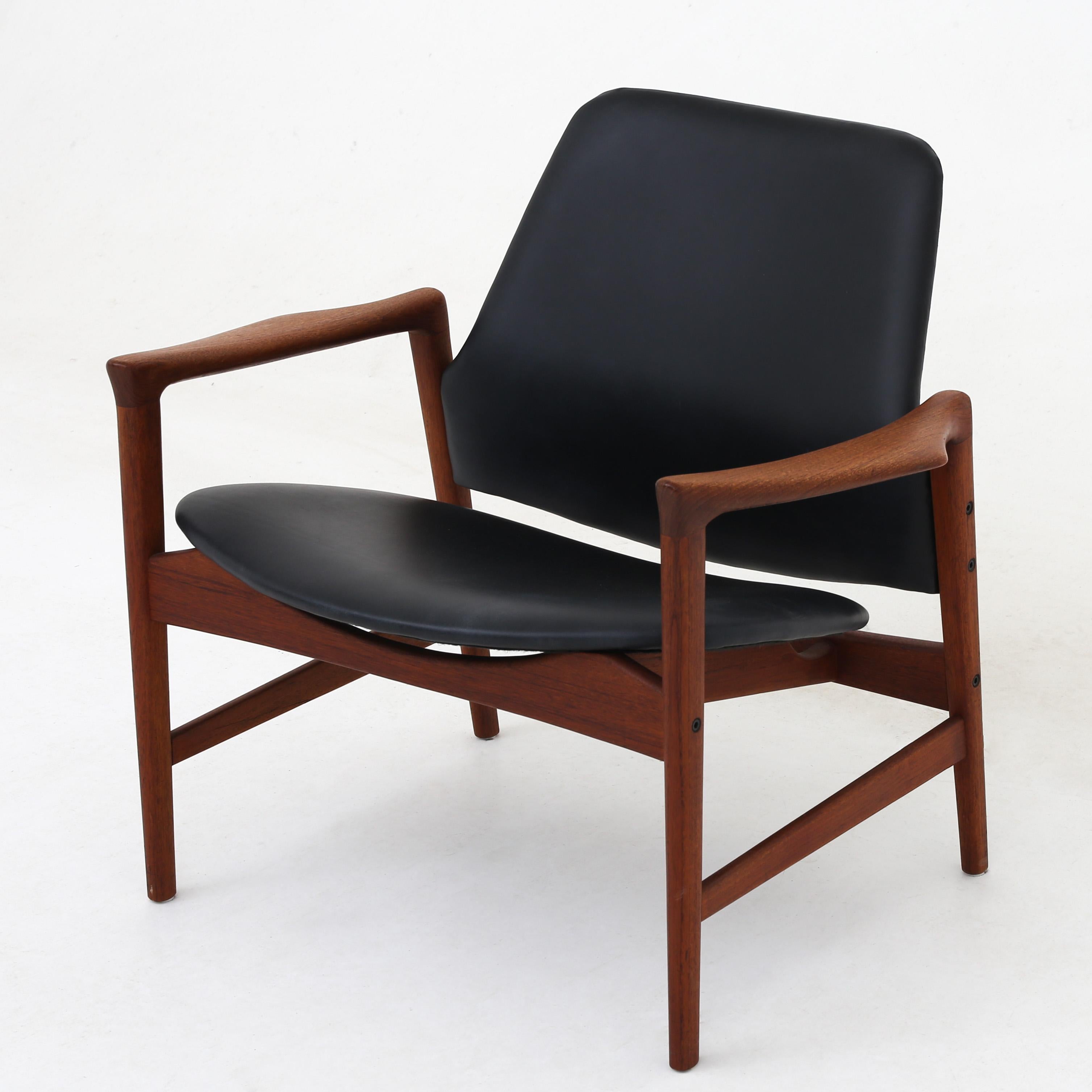 Teak Set of Two Easy Chairs by Ib Kofod Larsen For Sale