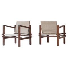 Set of two easy chairs designed and manufactured in France, around the 1960s. Set of two easy chairs designed and manufactured in France, around the 1960s.