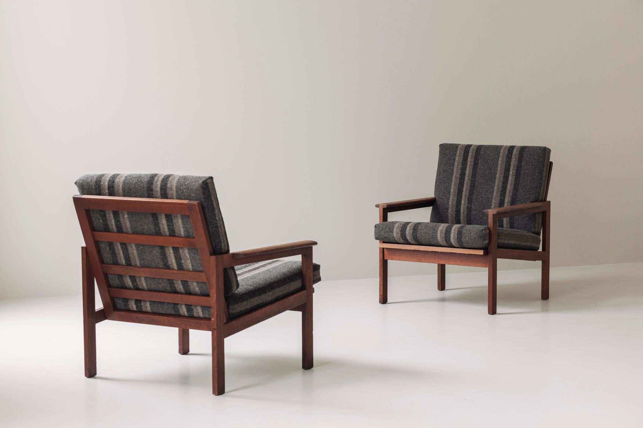 Ensemble de deux fauteuils conçus par Illum Wikkelsø pour N. Eilersen, Danemark 1959. en vente 7