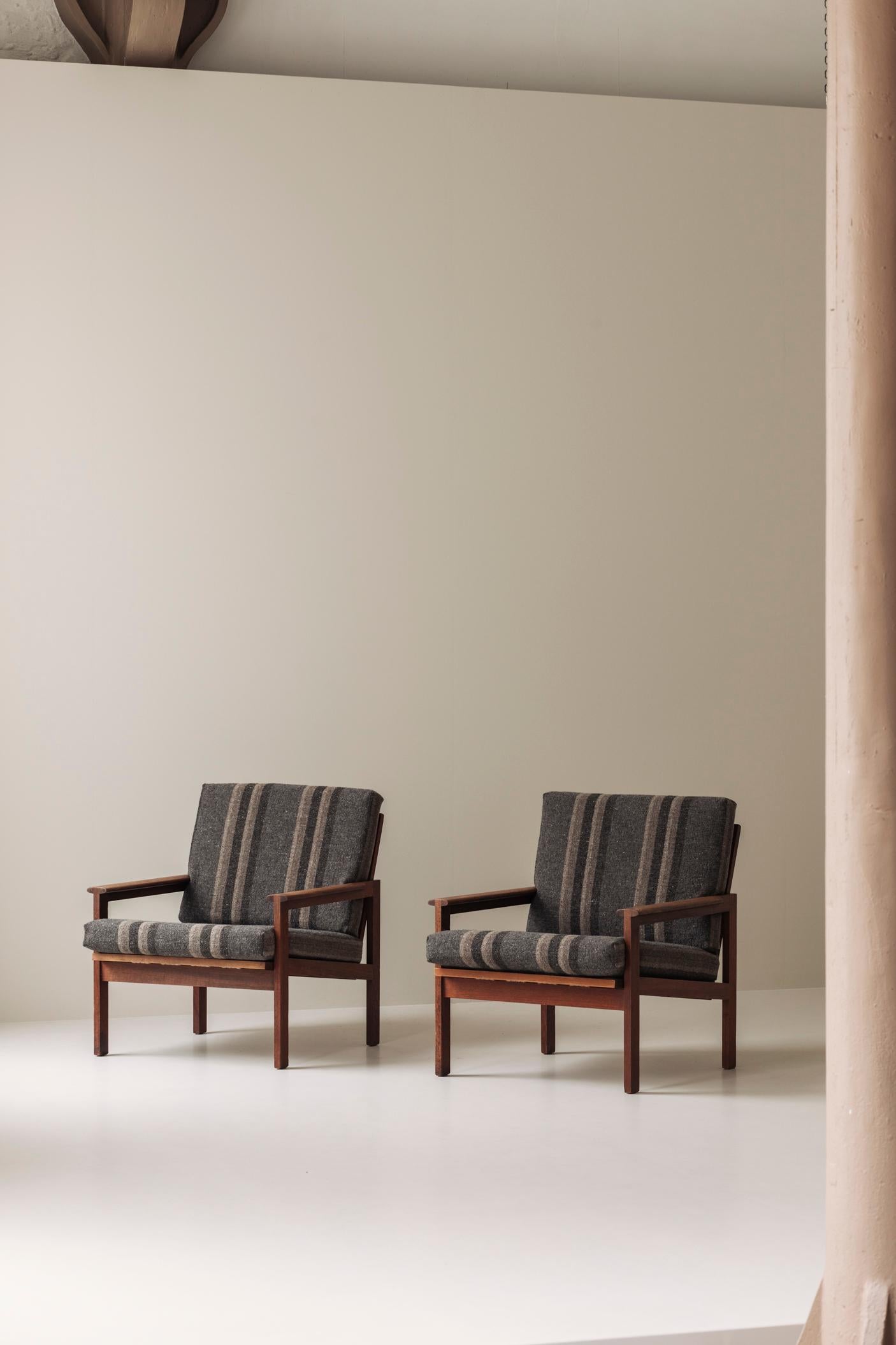Ensemble de deux fauteuils conçus par Illum Wikkelsø pour N. Eilersen, Danemark 1959. en vente 9