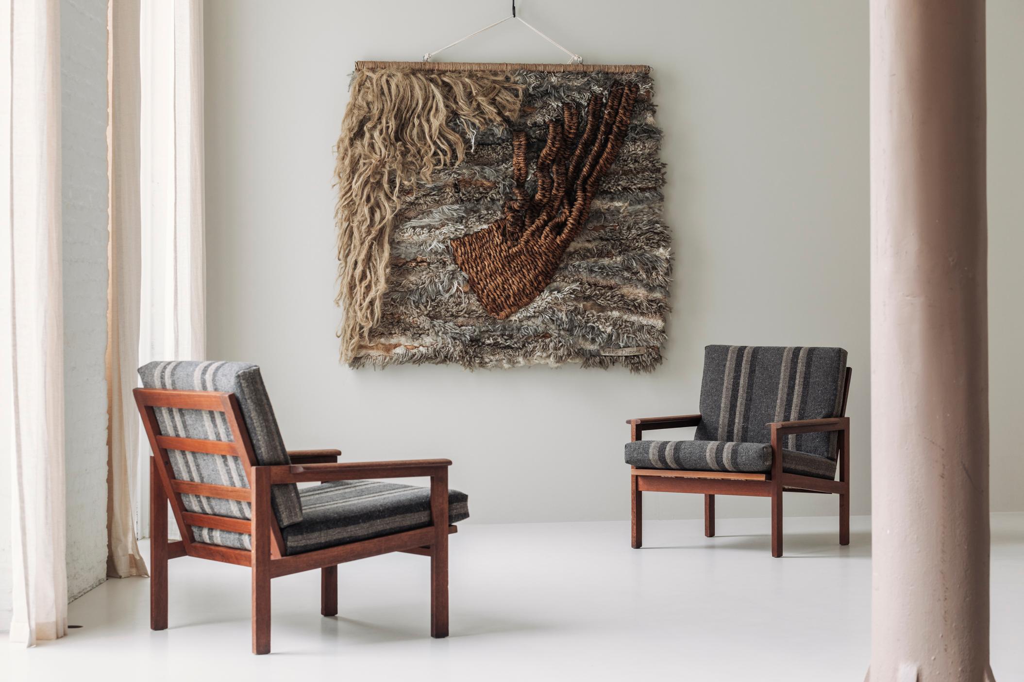Ensemble de deux fauteuils conçus par Illum Wikkelsø pour N. Eilersen, Danemark 1959. en vente 11