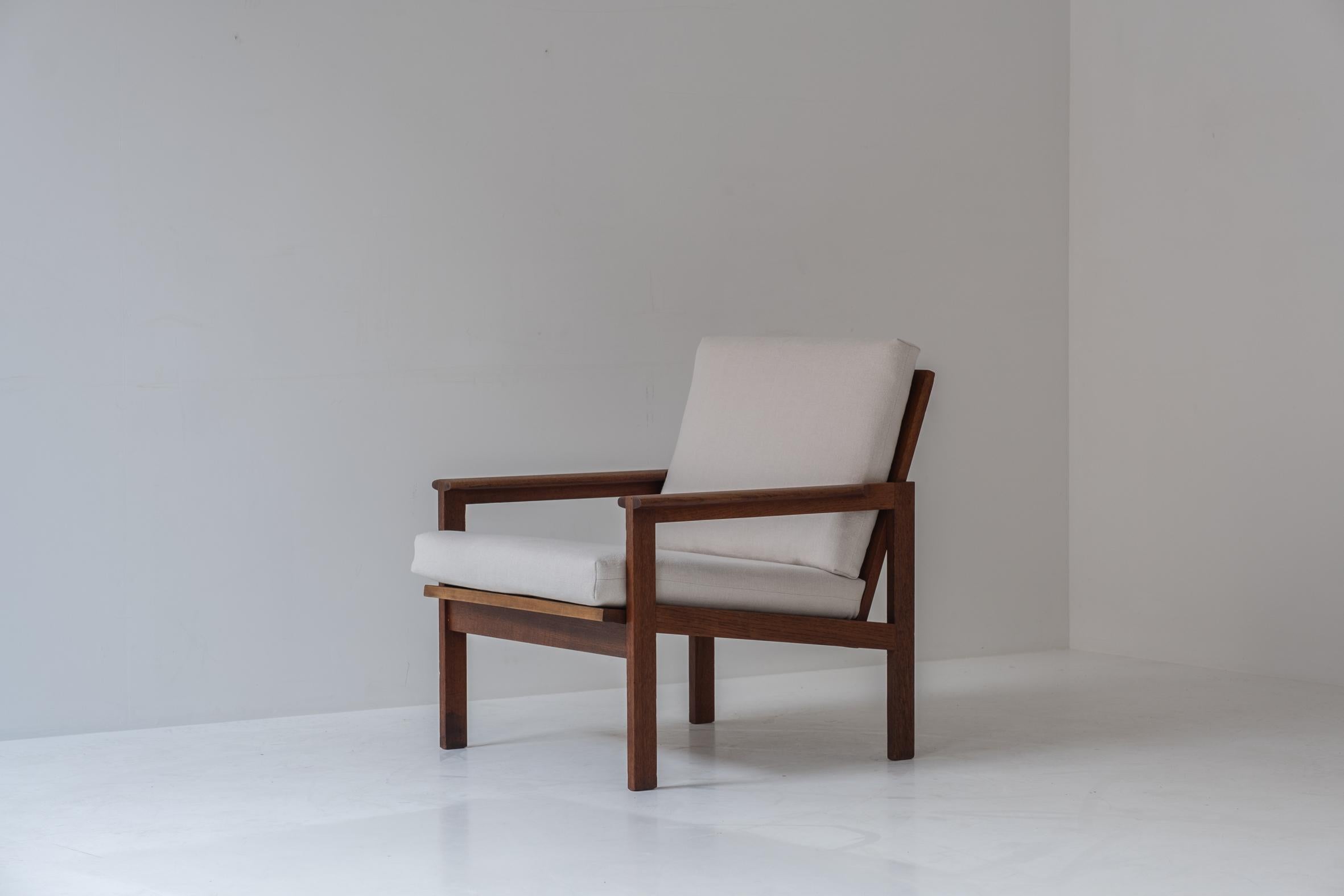 Mid-20th Century Set of two easy chairs designed by Illum Wikkelsø for N. Eilersen, Denmark 1959.