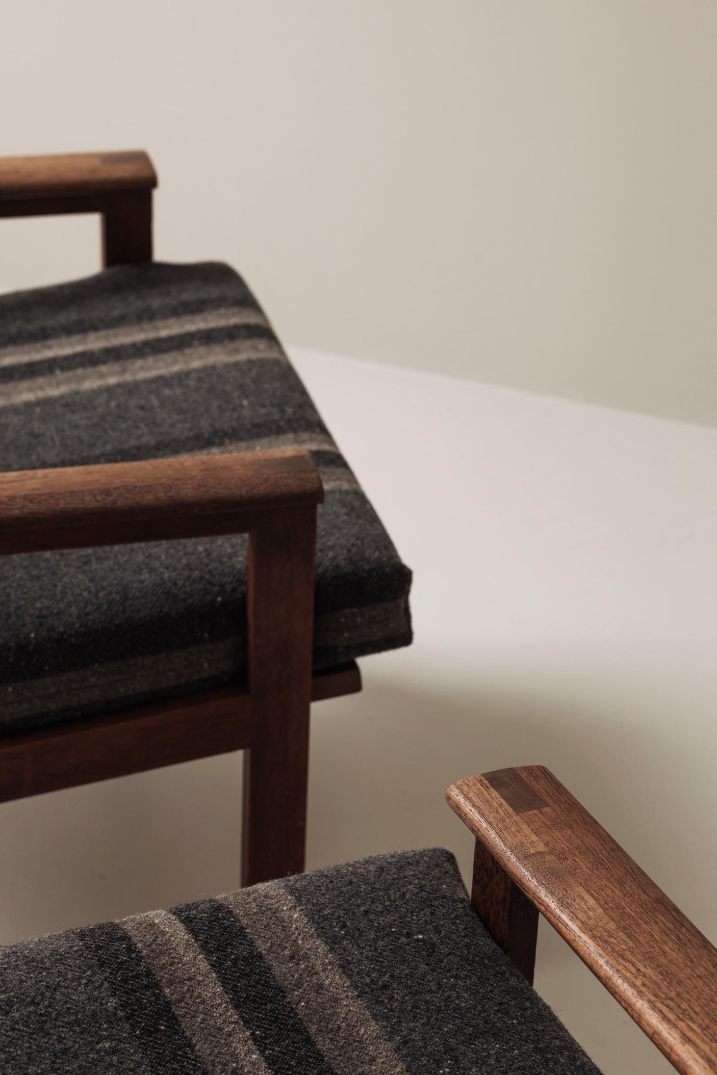 Ensemble de deux fauteuils conçus par Illum Wikkelsø pour N. Eilersen, Danemark 1959. en vente 1