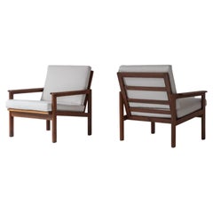Set of two easy chairs designed by Illum Wikkelsø for N. Eilersen, Denmark 1959.