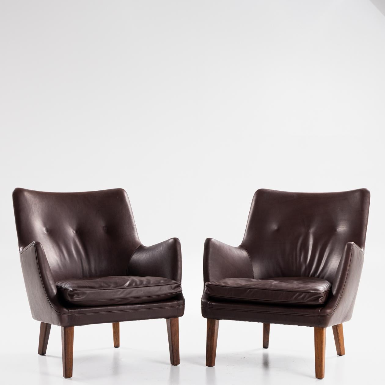 Set of two easychairs by Arne Vodder For Sale 1