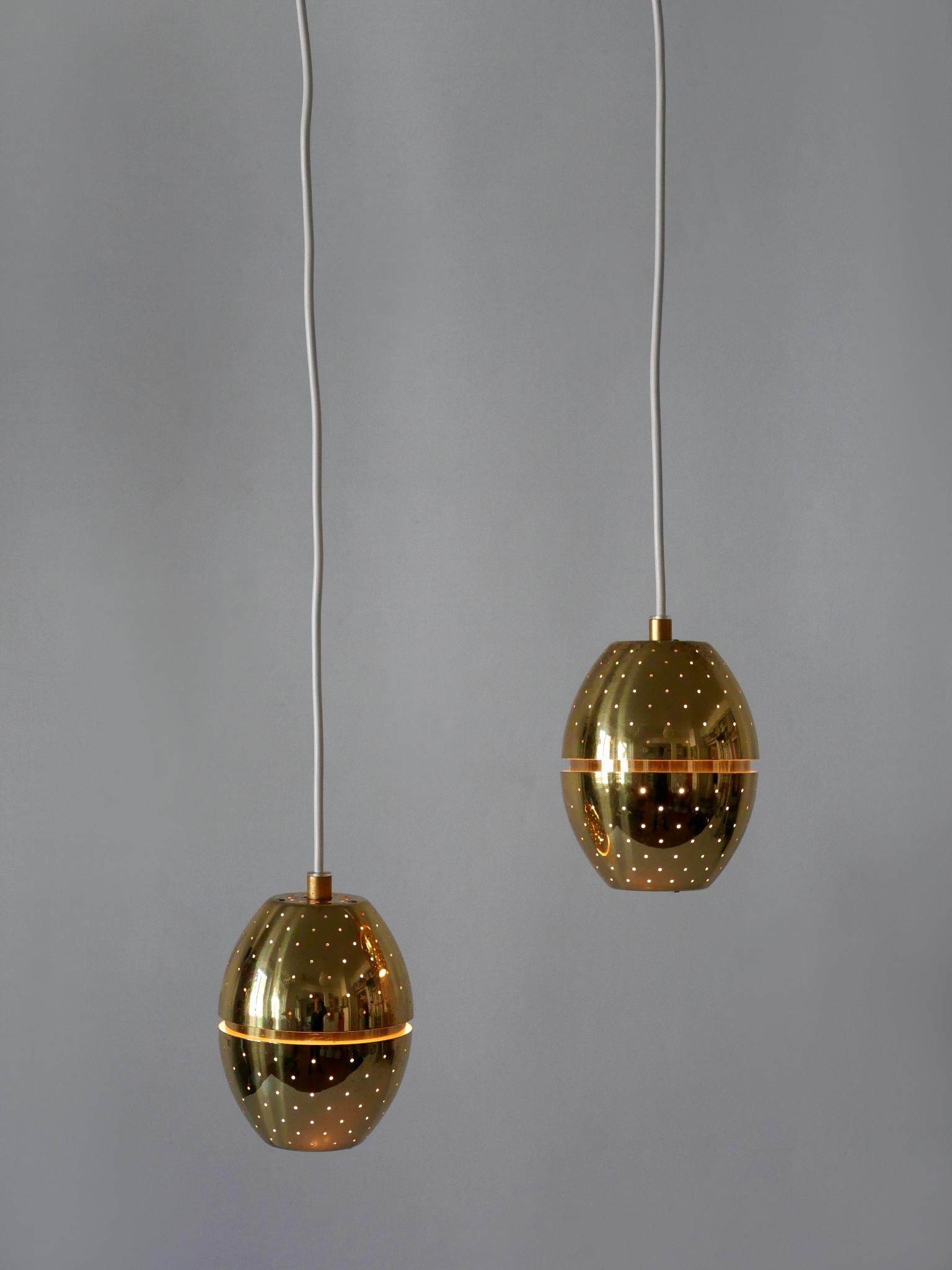 Set di due lampade a sospensione 'Egg' di Hans-Agne Jakobsson per AB Markaryd, Svezia In condizioni buone in vendita a Munich, DE