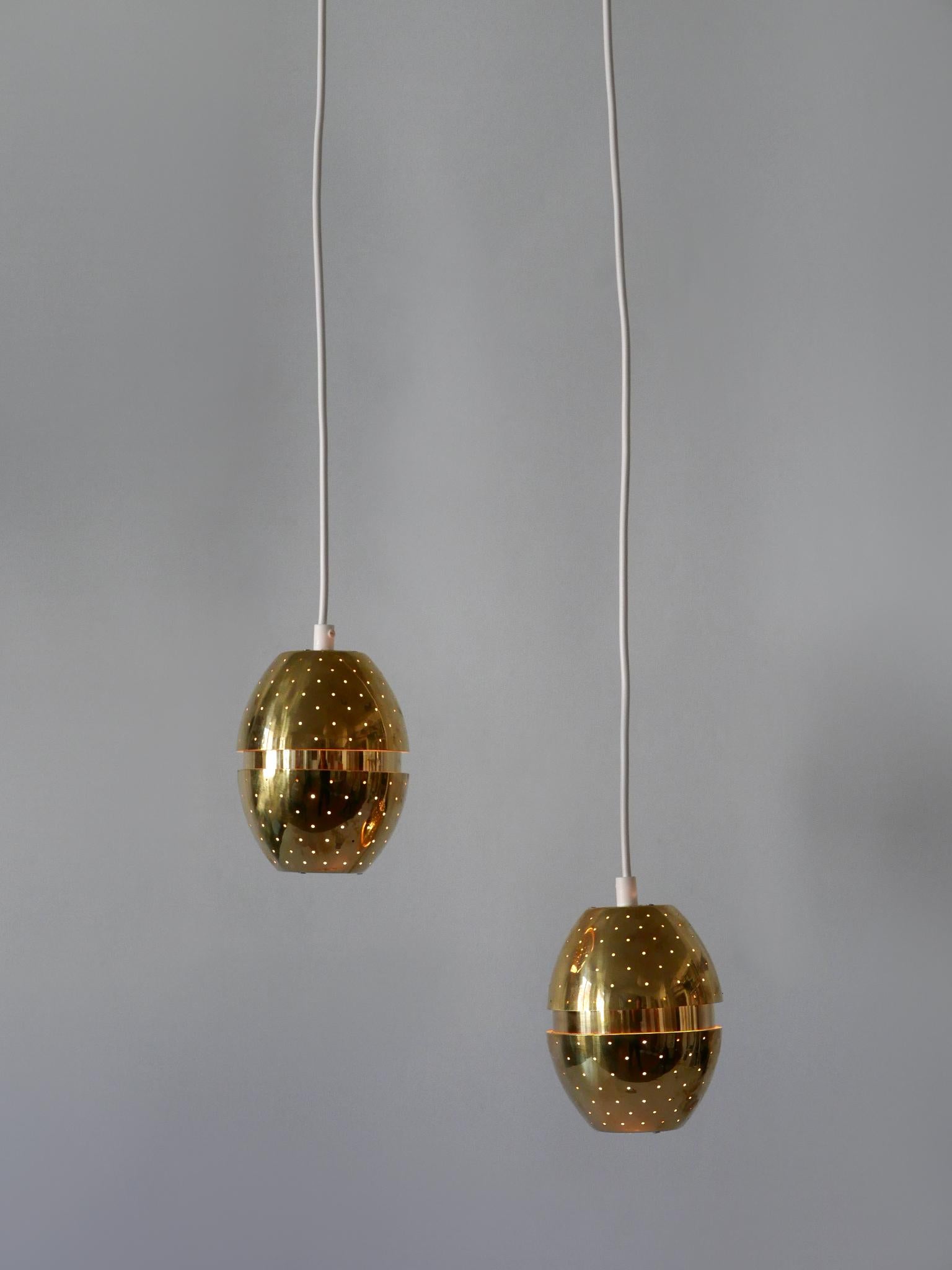 Set di due lampade a sospensione 'Egg' di Hans-Agne Jakobsson per AB Markaryd, Svezia In condizioni buone in vendita a Munich, DE