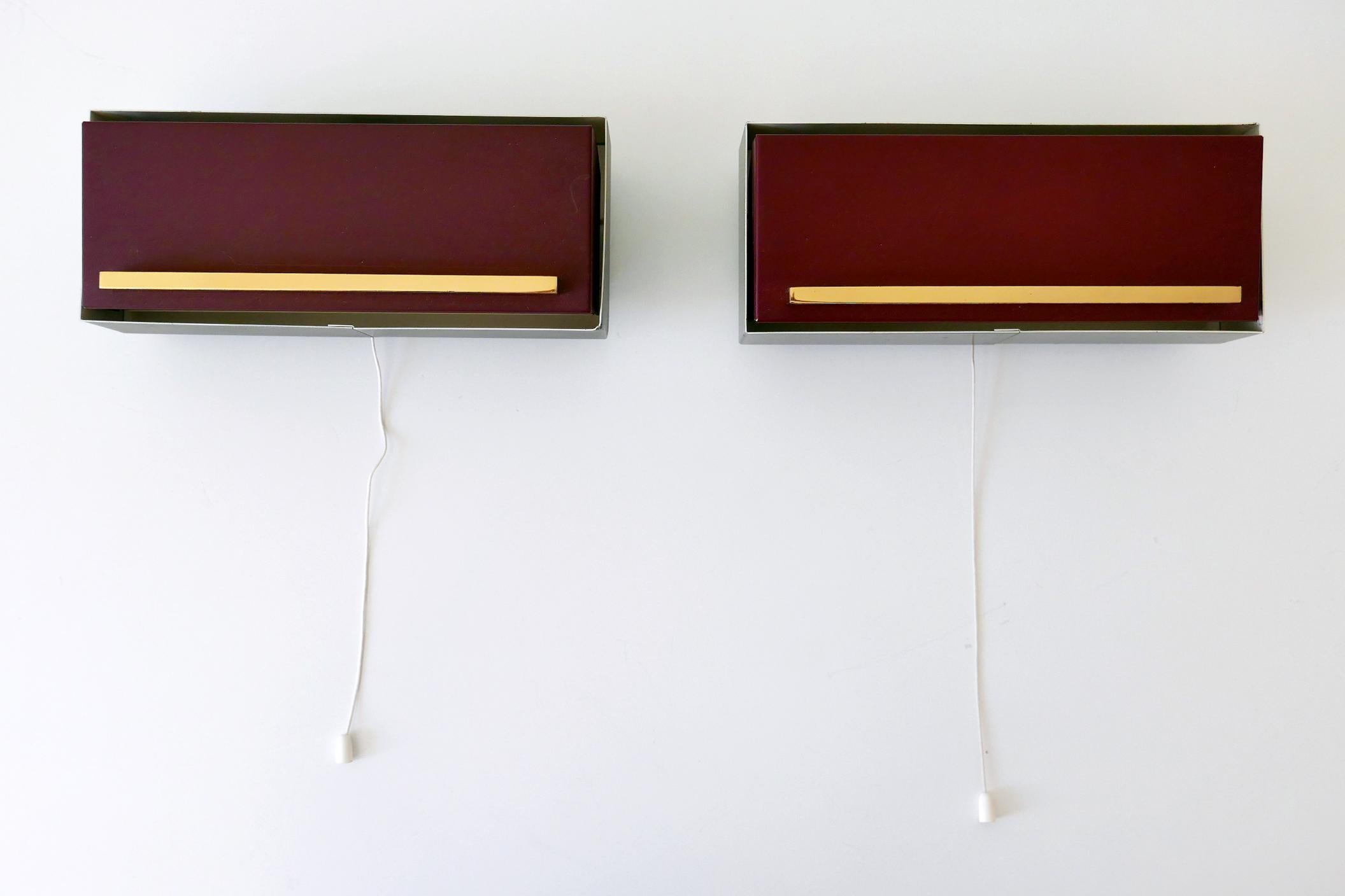 Mid-20th Century Set of Two Elegant Bedside Sconces or Wall Lamps by Paul Neuhaus Germany 1950s For Sale