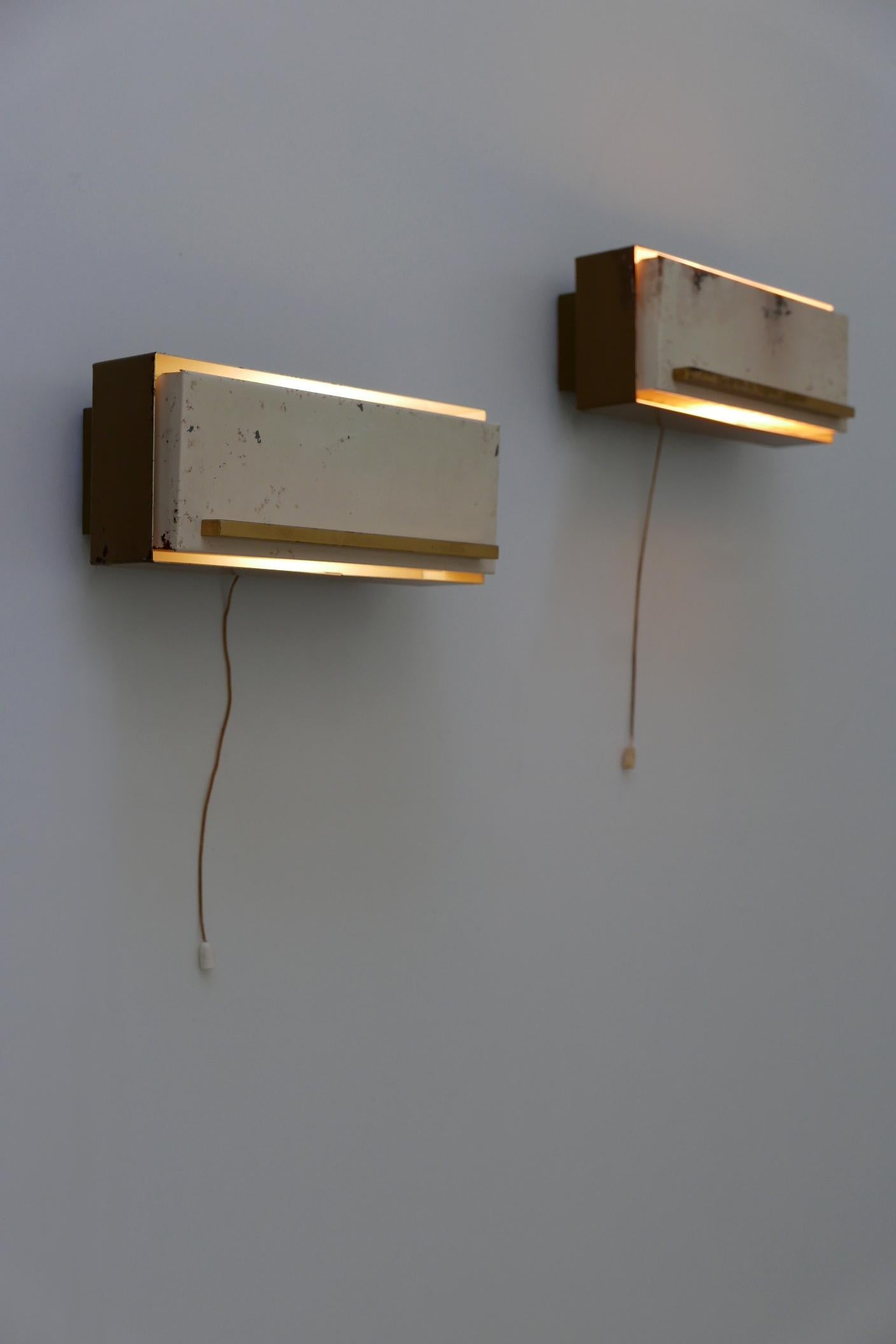Set of Two Elegant Bedside Sconces or Wall Lamps by Paul Neuhaus, Germany, 1950s 2