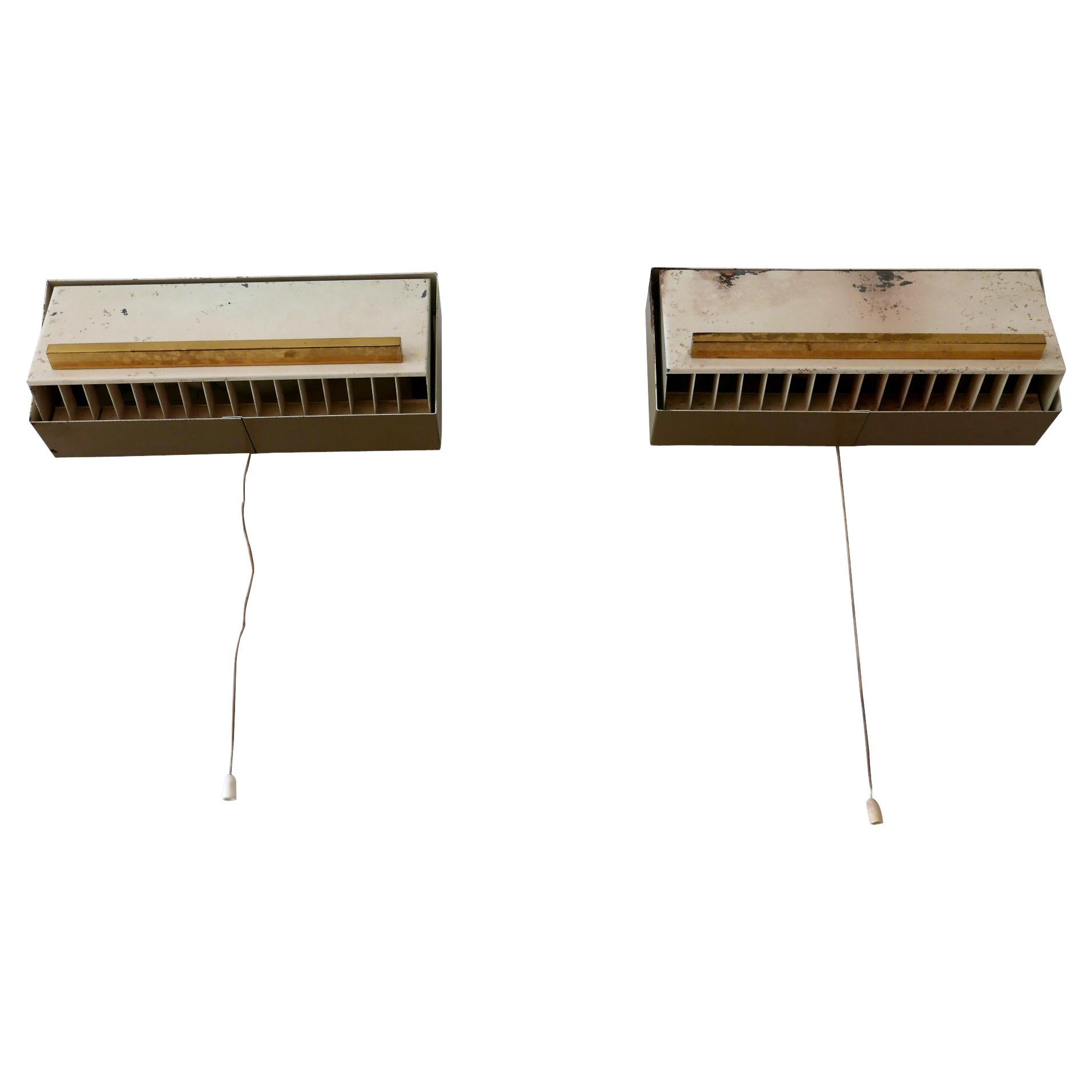Set of Two Elegant Bedside Sconces or Wall Lamps by Paul Neuhaus, Germany, 1950s For Sale