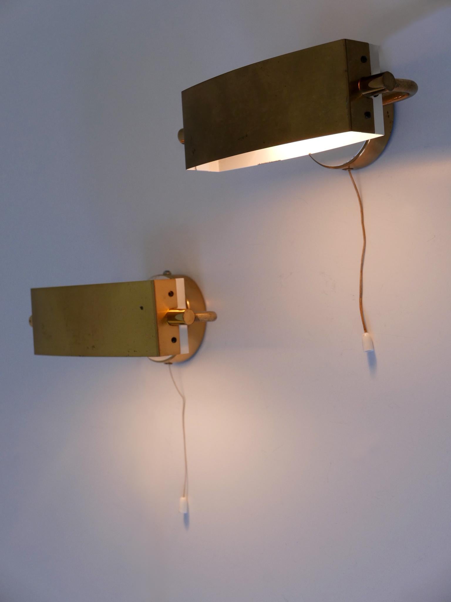 Set of Two Mid Century Wall Lights or Sconces by Paul Neuhaus Germany 1950s mediados del siglo XX en venta