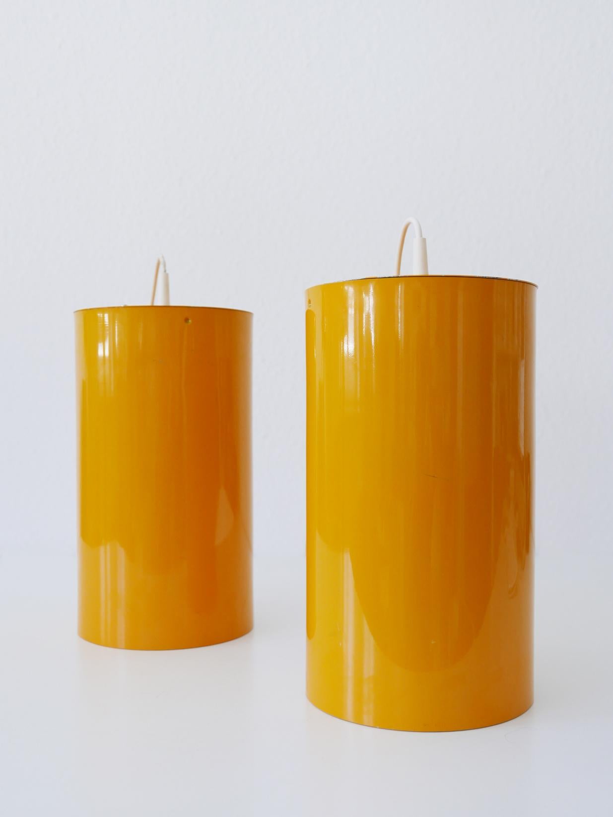 Set of Two Elegant Mid-Century Modern Pendant Lamps by Erco, 1970s, Germany For Sale 4