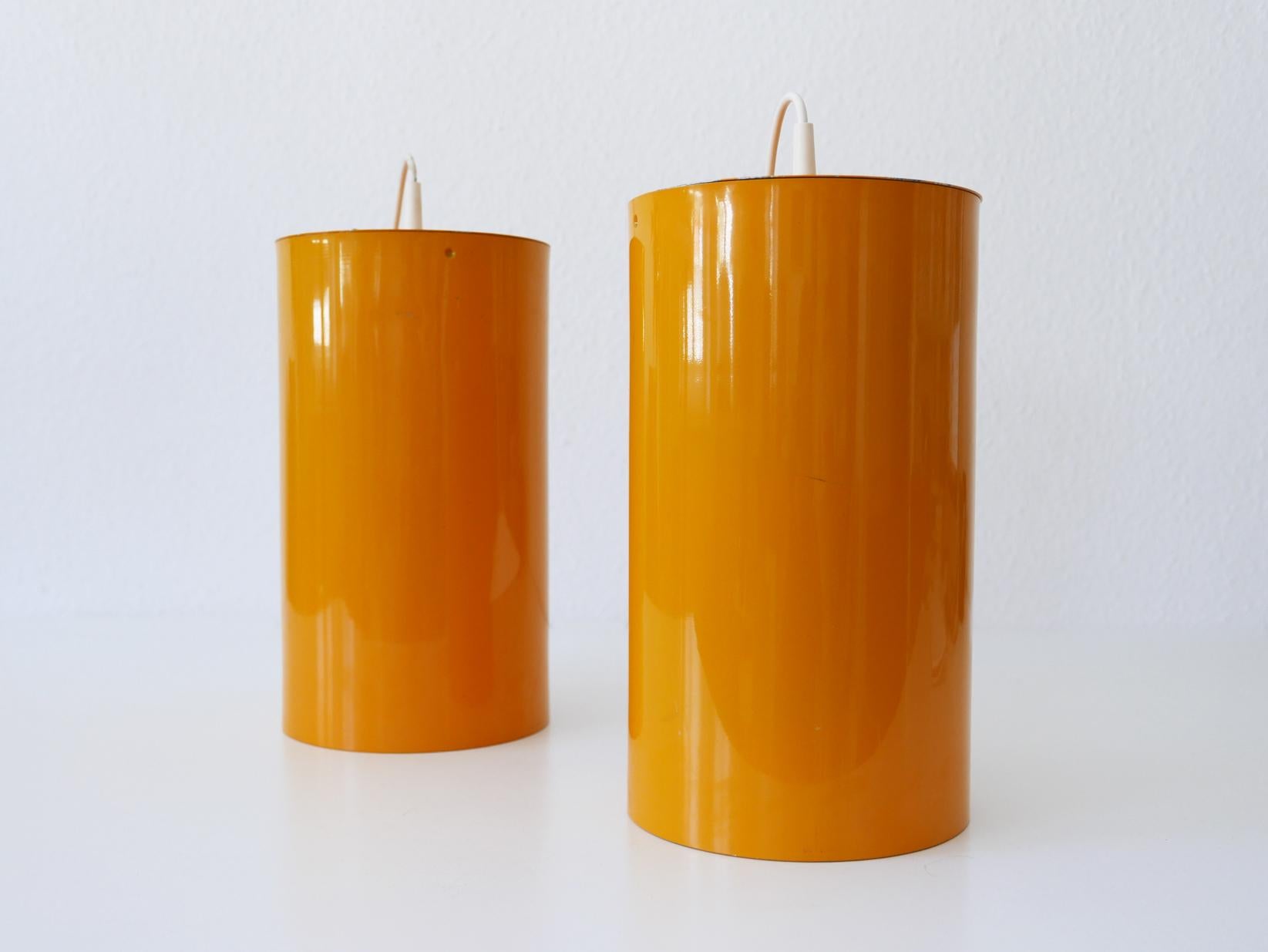 Set of Two Elegant Mid-Century Modern Pendant Lamps by Erco, 1970s, Germany For Sale 8