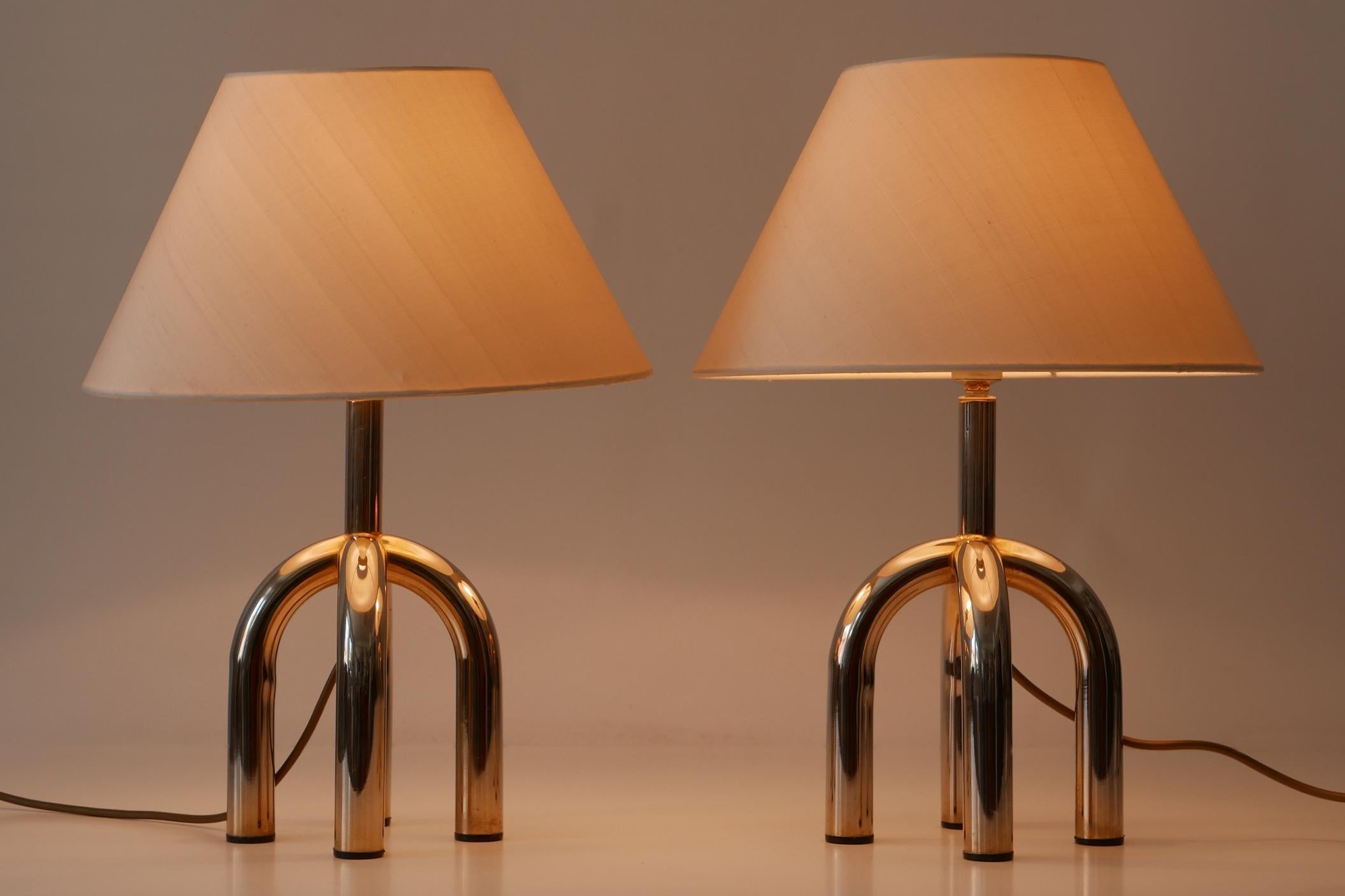 Set of Two Elegant Mid-Century Modern Table Lamps, 1970s, Germany 8