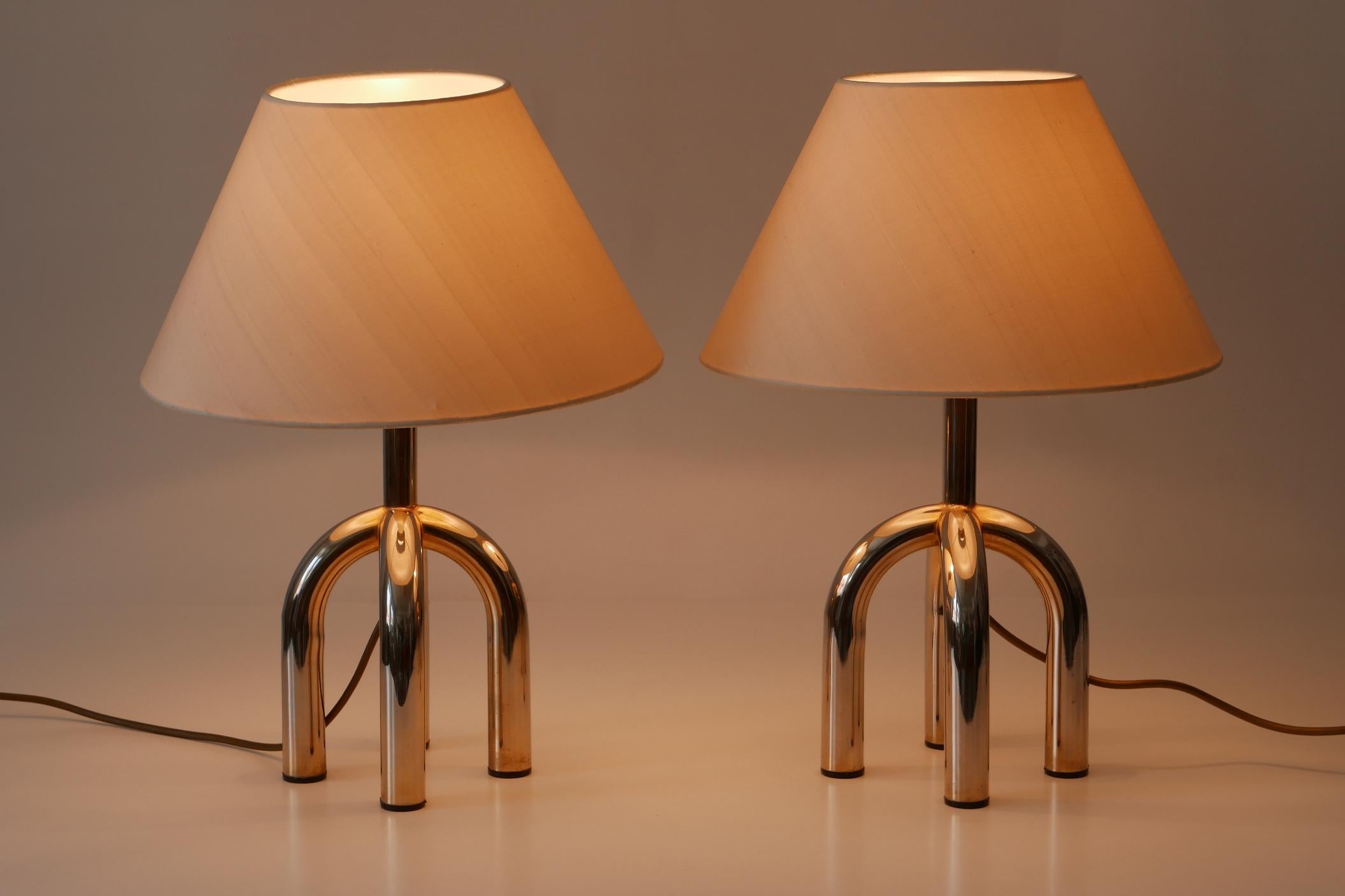 Set of Two Elegant Mid-Century Modern Table Lamps, 1970s, Germany 10