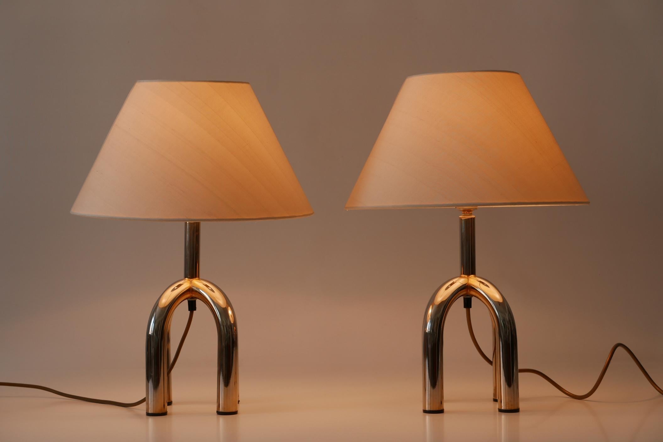 Set of Two Elegant Mid-Century Modern Table Lamps, 1970s, Germany 12