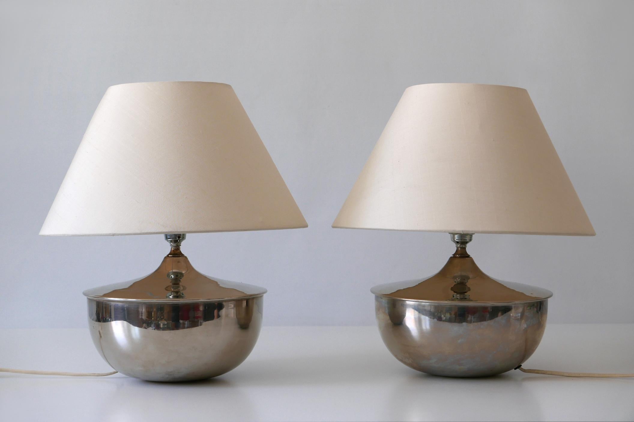 Late 20th Century Set of Two Elegant Mid-Century Modern Table Lamps 1970s Germany
