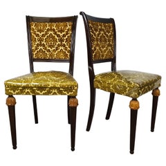 Vintage Set of Two Empire Style Padded Chairs from 50s