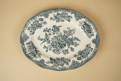 Set of Two Enoch Wedgewood Asiatic Pheasants Platters, Staffordshire, Blue White