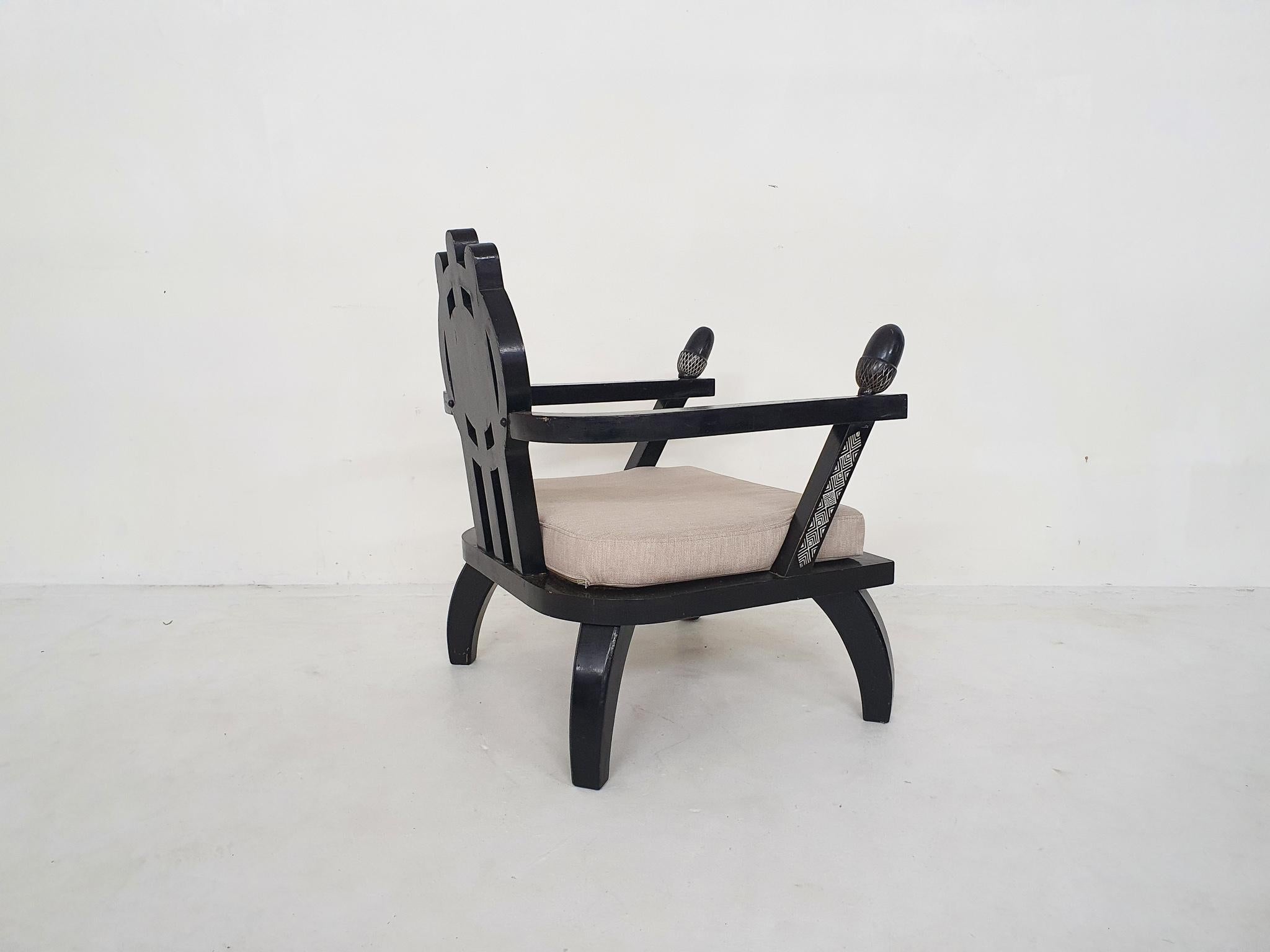 Set of Two Ettorre Zaccari Lounge Chairs, Italy 1910's 5