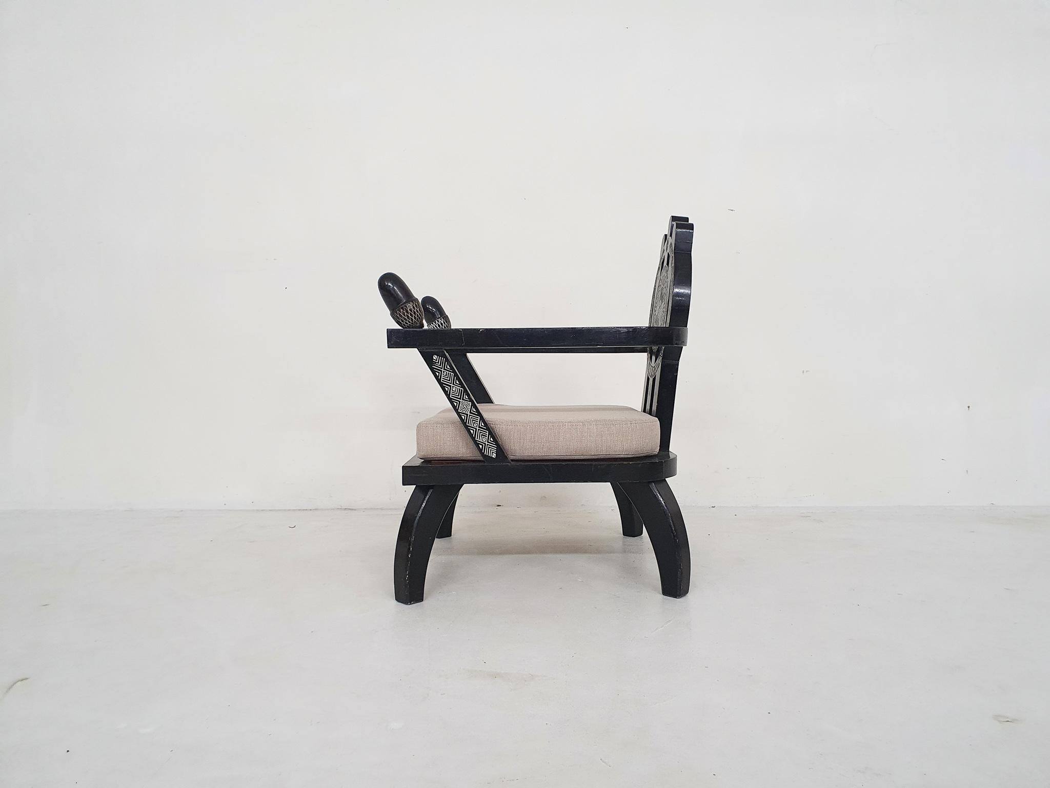 Set of Two Ettorre Zaccari Lounge Chairs, Italy 1910's 2