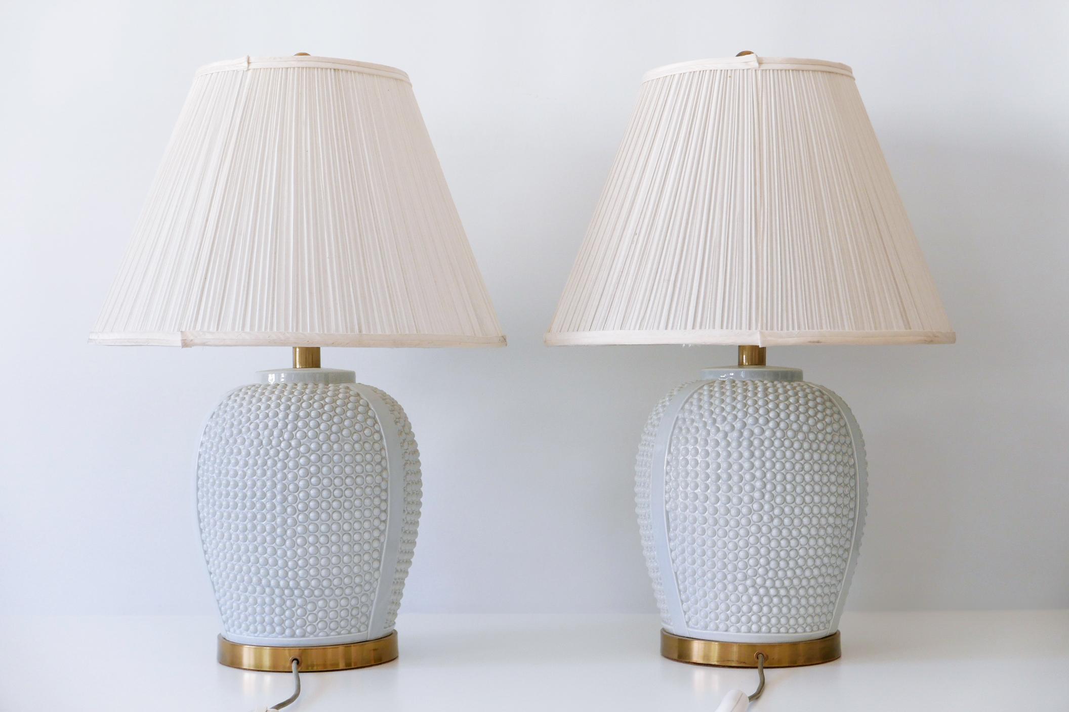 Set of Two Exceptional Mid-Century Modern Ceramic Table Lamps, 1960s, Germany For Sale 2