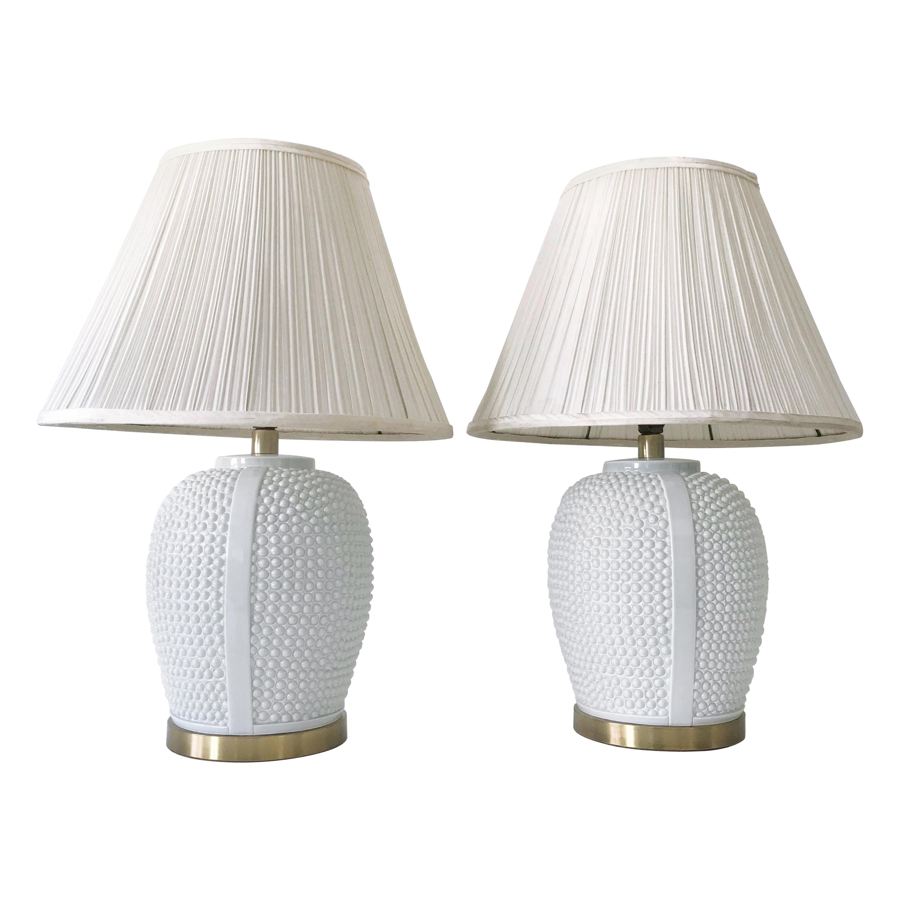 Set of Two Exceptional Mid-Century Modern Ceramic Table Lamps, 1960s, Germany