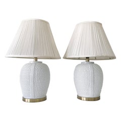 Retro Set of Two Exceptional Mid-Century Modern Ceramic Table Lamps, 1960s, Germany