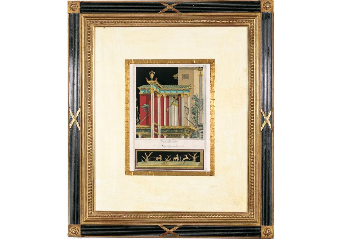 Set Of Two Exceptionally Framed Hand-colored 18th C. Engravings #2 For Sale 5