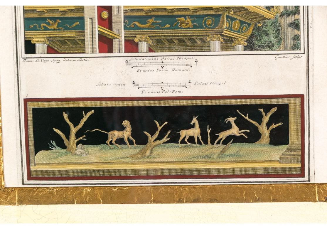 Set Of Two Exceptionally Framed Hand-colored 18th C. Engravings #2 For Sale 6