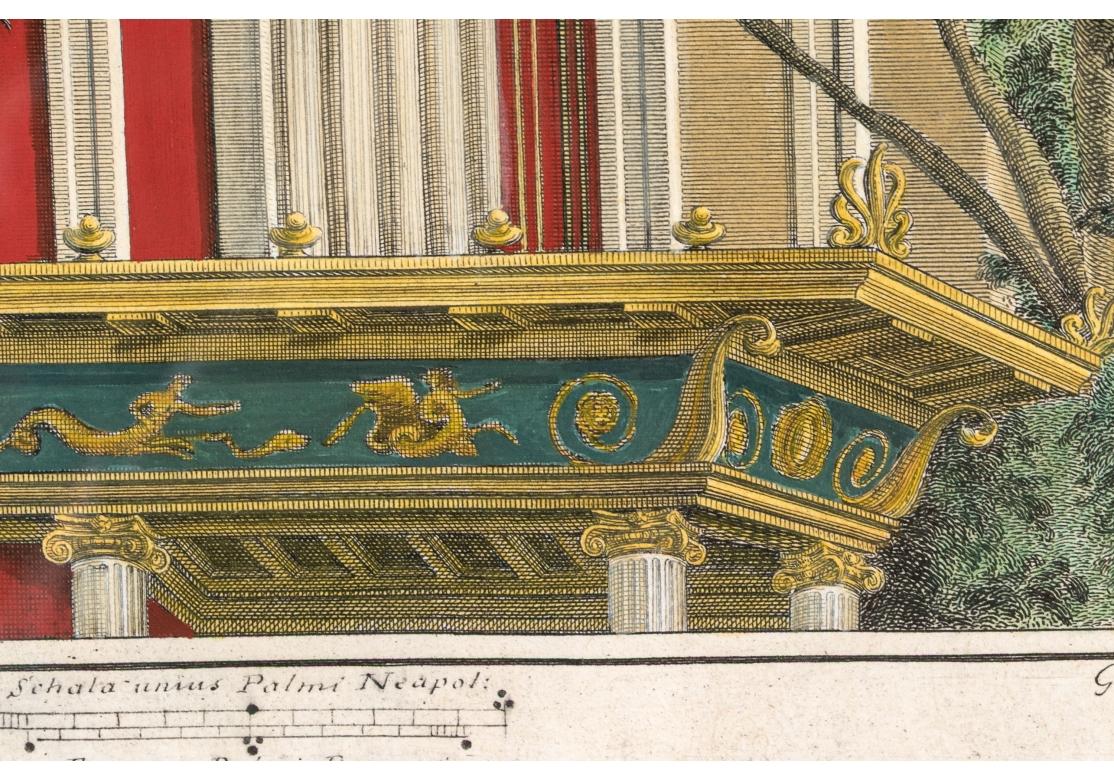 Set Of Two Exceptionally Framed Hand-colored 18th C. Engravings #2 For Sale 8