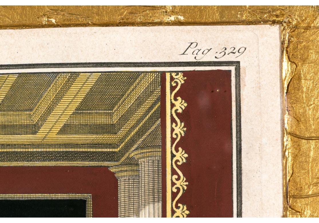 Set Of Two Exceptionally Framed Hand-colored 18th C. Engravings #2 For Sale 10