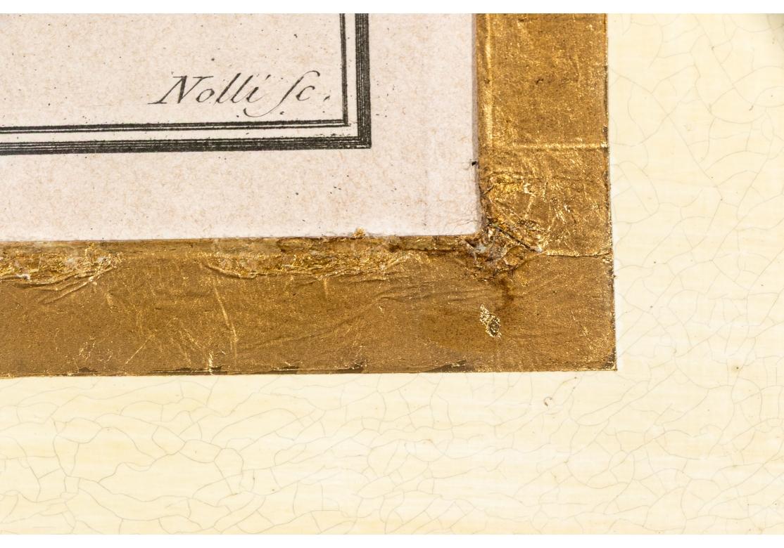 Set Of Two Exceptionally Framed Hand-colored 18th C. Engravings #2 For Sale 11