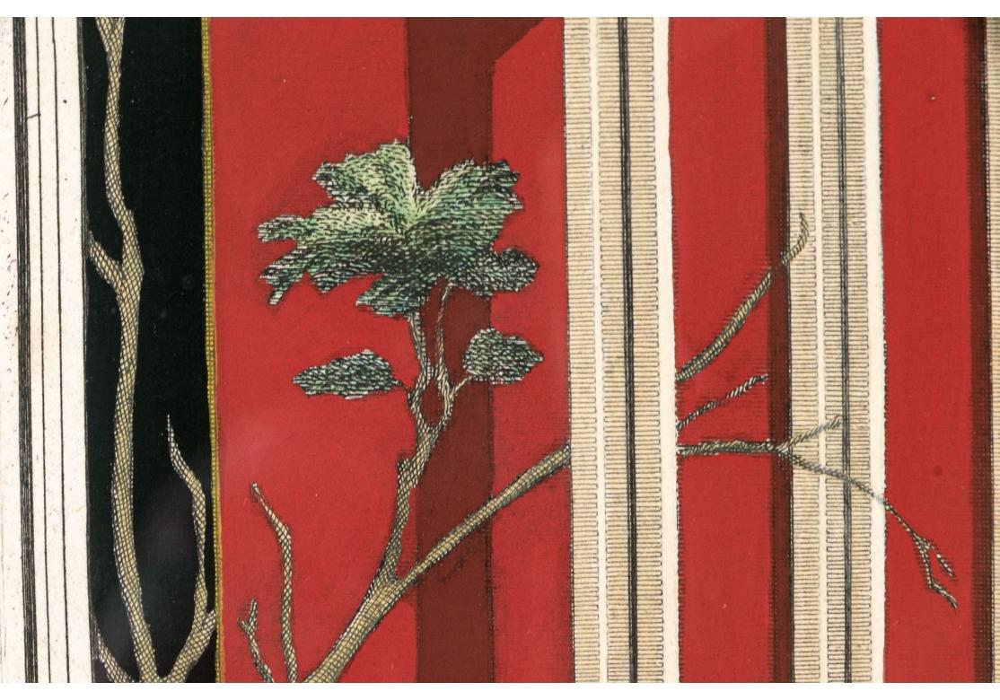 Neoclassical Set Of Two Exceptionally Framed Hand-colored 18th C. Engravings #2 For Sale