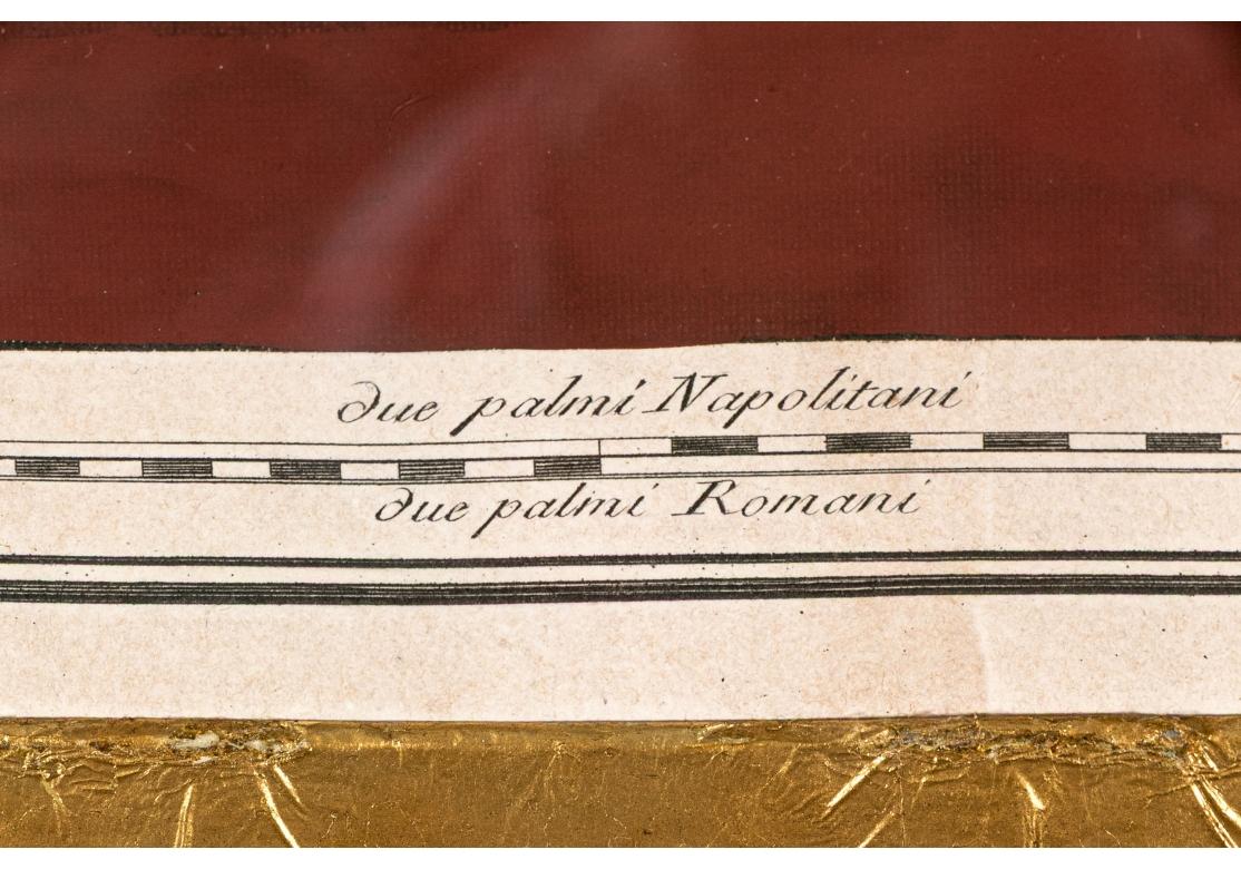 Set Of Two Exceptionally Framed Hand-colored 18th C. Engravings #2 In Fair Condition For Sale In Bridgeport, CT