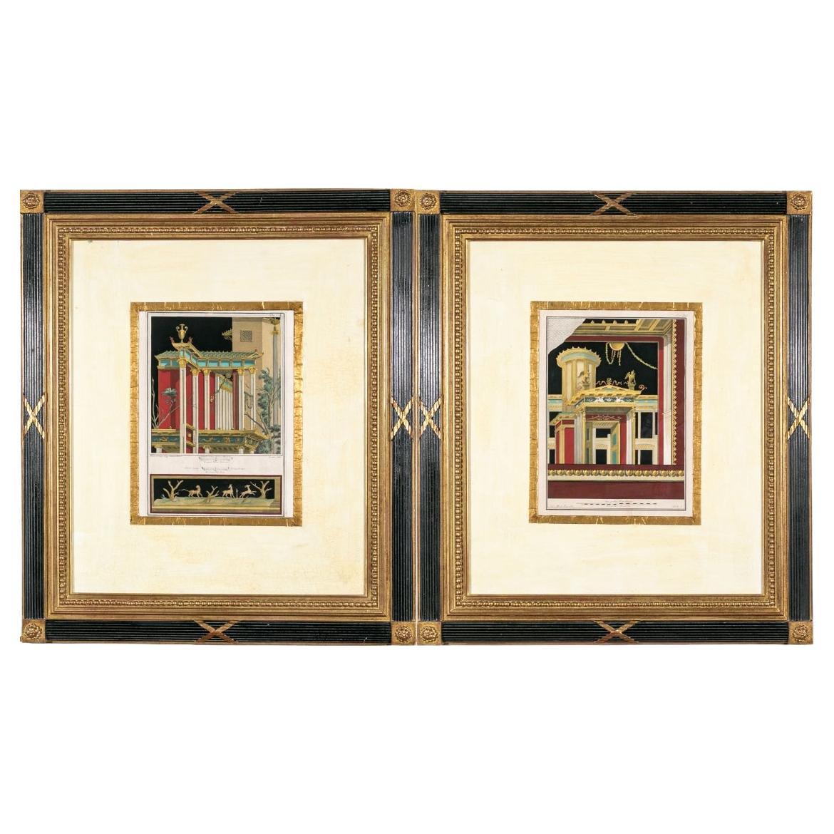 Set Of Two Exceptionally Framed Hand-colored 18th C. Engravings #2 For Sale