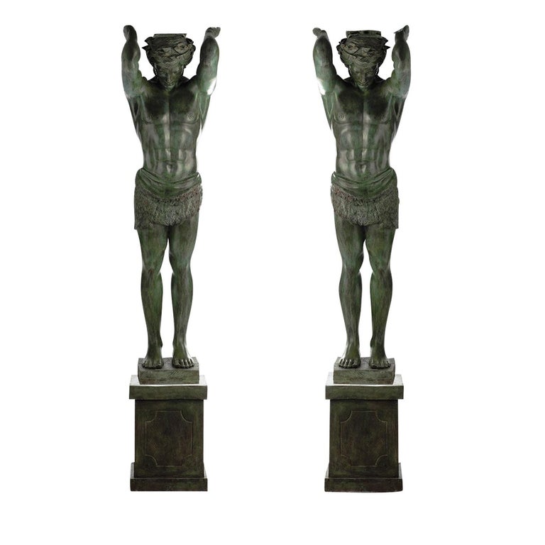 Set of 2 Telamoni Statues For Sale at 1stDibs