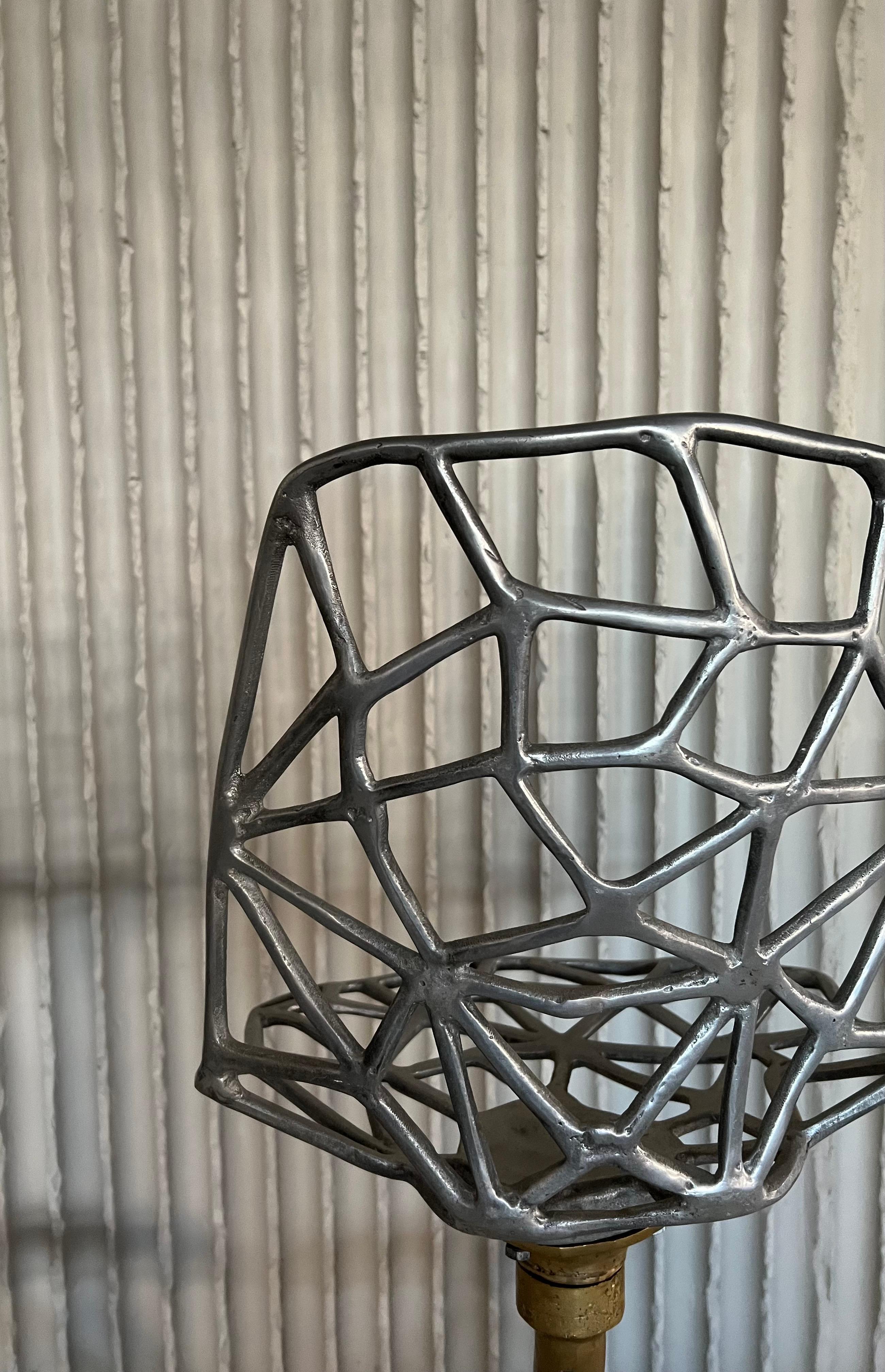 Cast Set of two extraordinary barstools by David Marshall For Sale