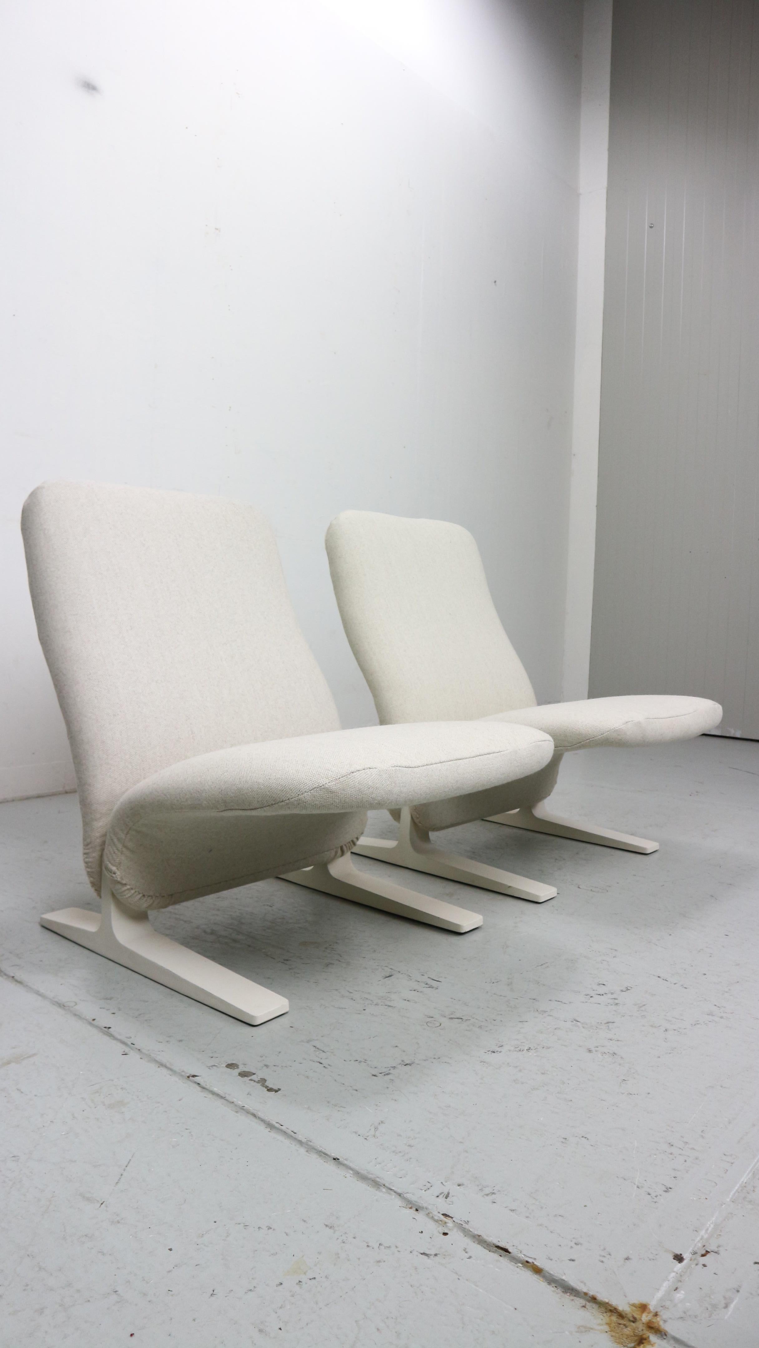 Set of two F780 Concorde Lounge Chairs by Pierre Paulin for Artifort, 1960s In Good Condition For Sale In The Hague, NL