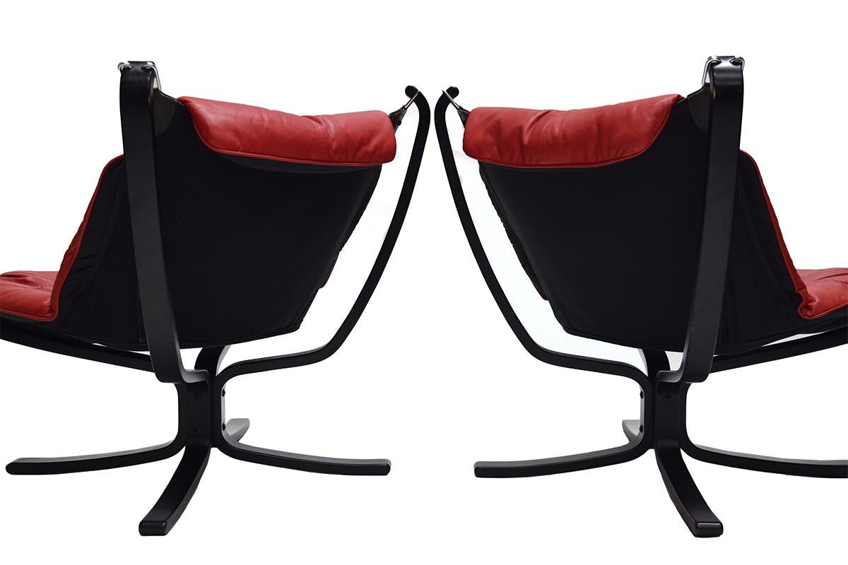 Set of Two Falcon Easy Chairs by Sigurd Ressell for Vatne Møbler, 1970s In Good Condition In The Hague, NL