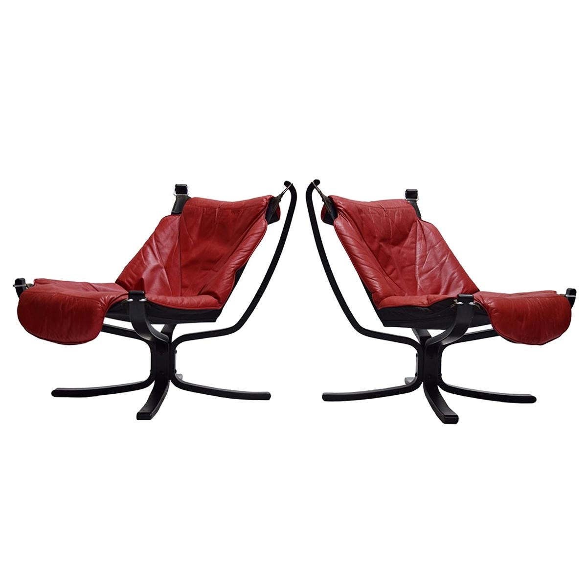 Set of Two Falcon Easy Chairs by Sigurd Ressell for Vatne Møbler, 1970s