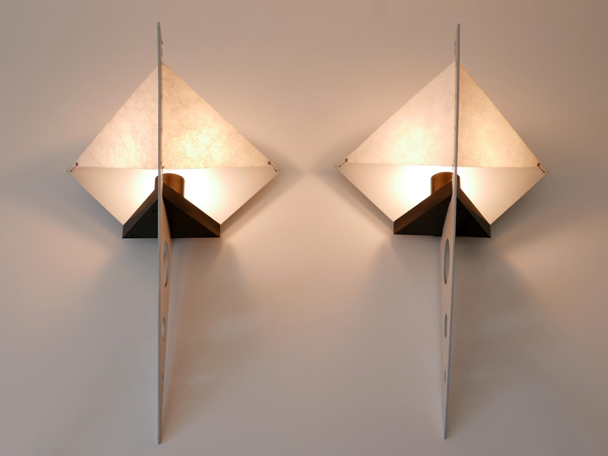 Late 20th Century Set of Two 'Filicudara' Sconces by Steve Lombardi für Artemide Italy 1980s For Sale