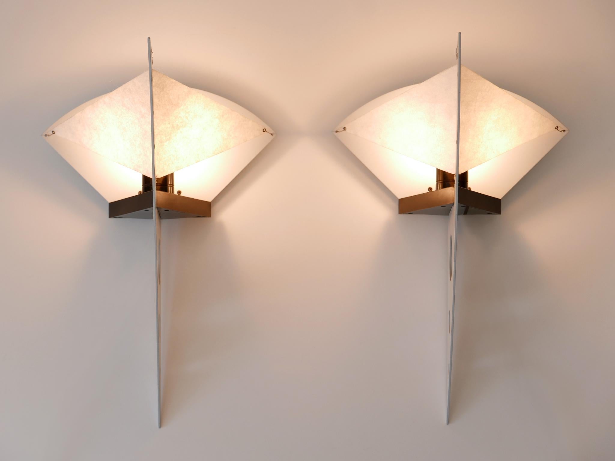Aluminum Set of Two 'Filicudara' Sconces by Steve Lombardi für Artemide Italy 1980s For Sale