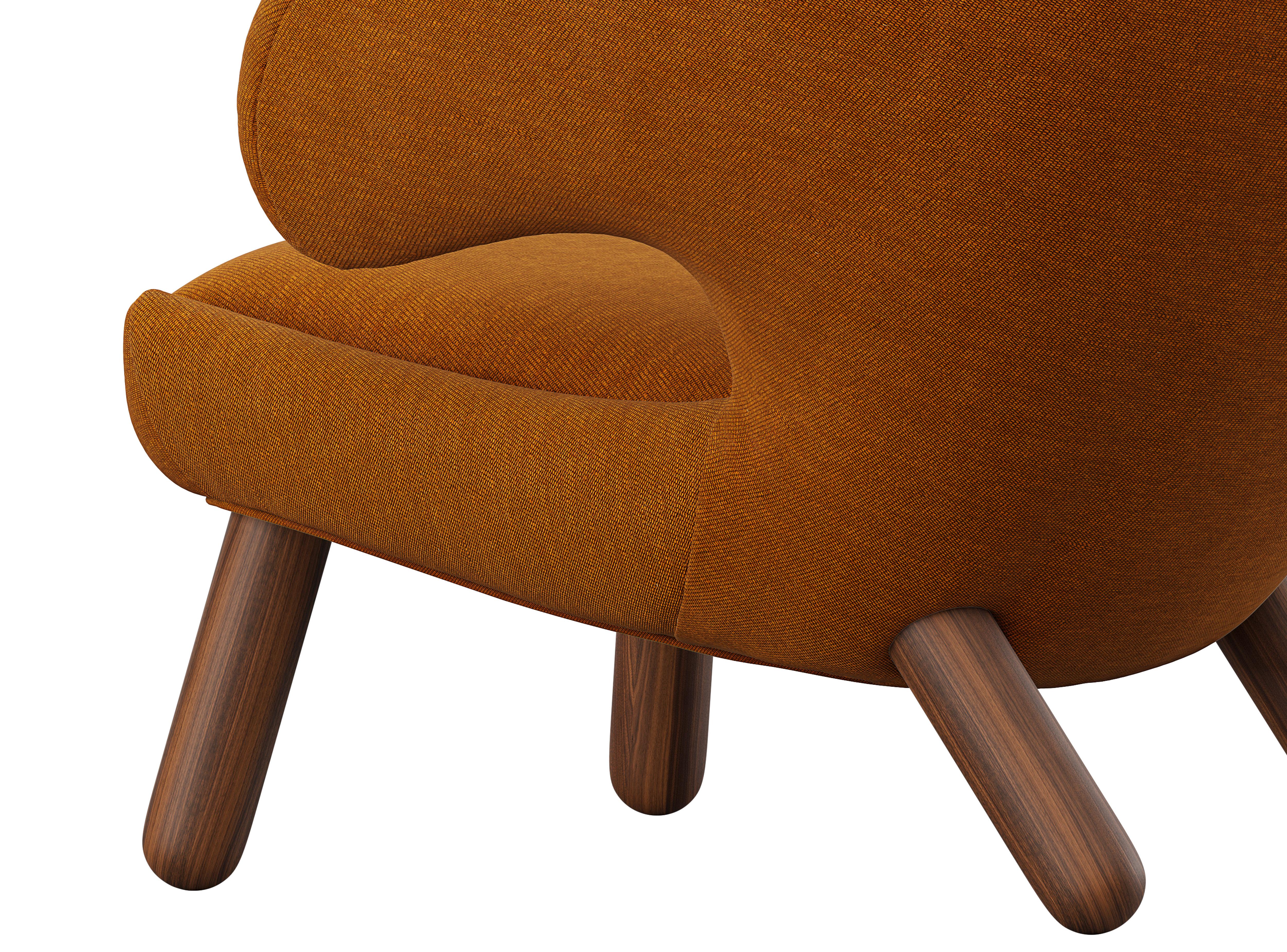 Danish Set of Two Finn Juhl Pelican Chairs Upholstered in Wood and Fabric