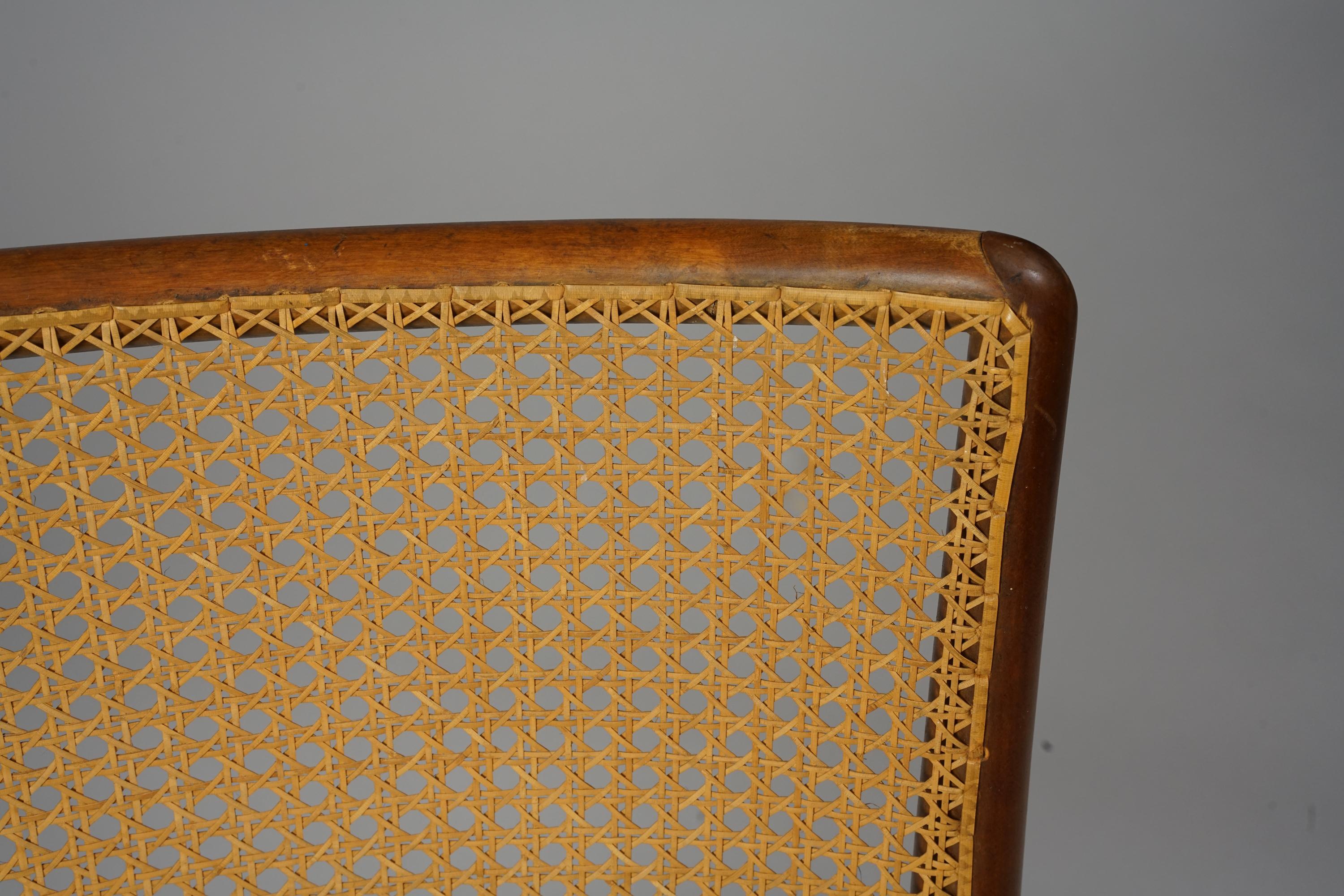 20th Century Set of Two Finnish Birch and Rattan Chairs Produced by Wilhelm Schauman For Sale