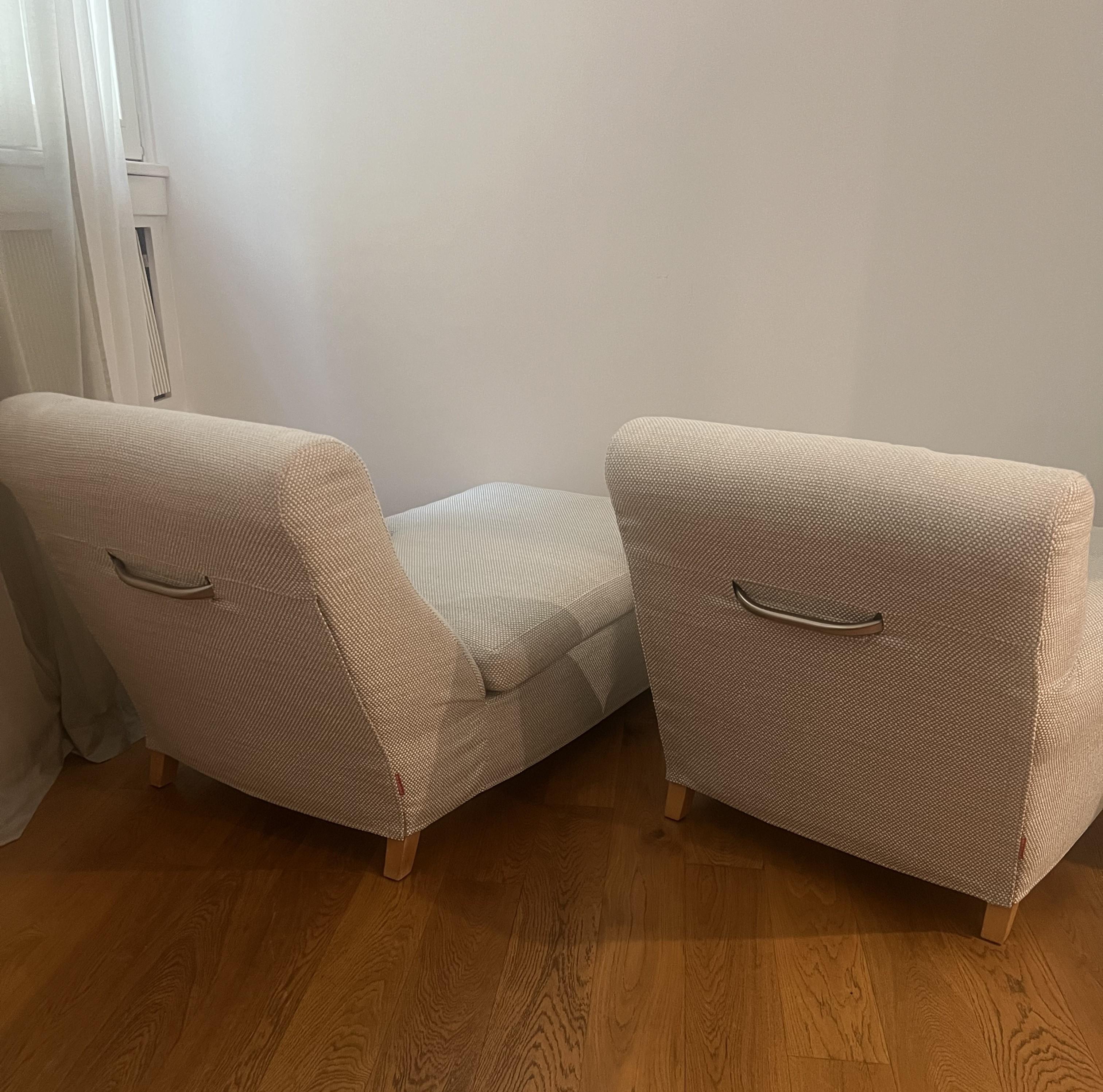 Conjunto de dos Chaise Longue/Dormeuse Flexform Fabricadas en Italia en la década de 2012 ca Italiano en venta