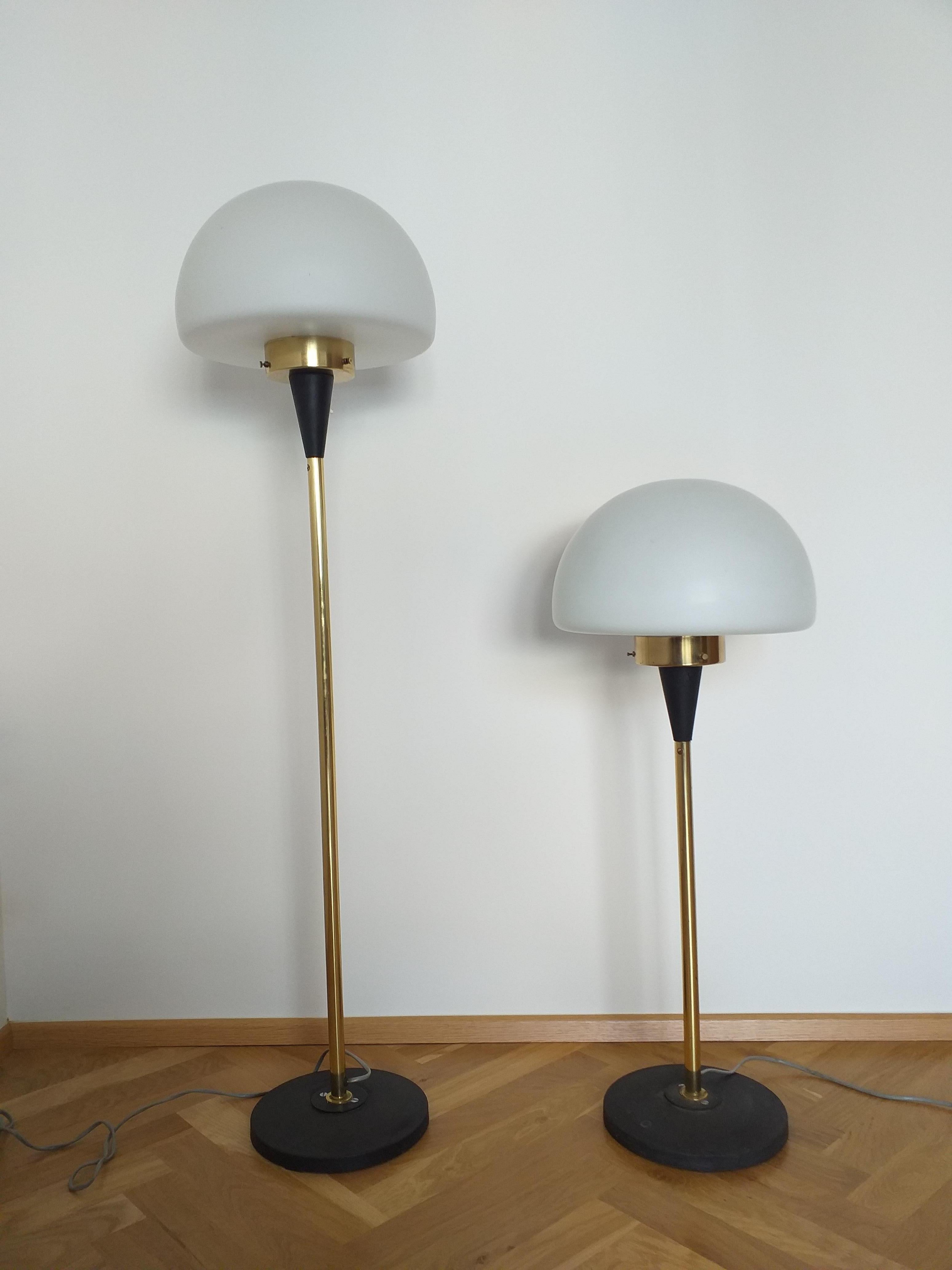 Czech Set of Two Floor Lamps Lidokov Designed by Josef Hurka, 1970s For Sale